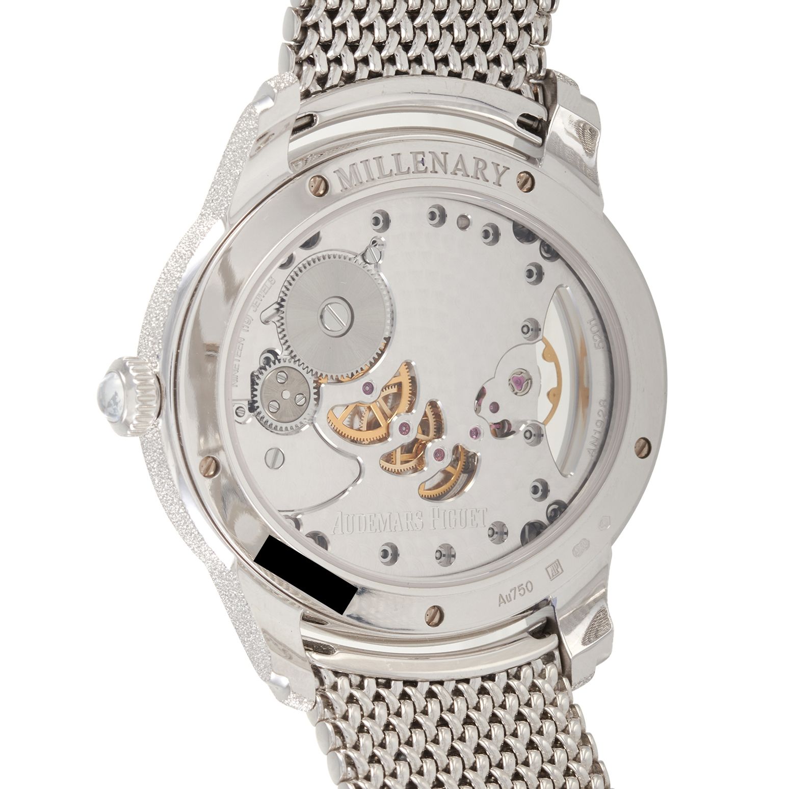 Audemars Piguet Millenary Frosted 18K White Gold Aventurine Dial 39.5 mm Watch 77244BC.GG.1272BC.01
