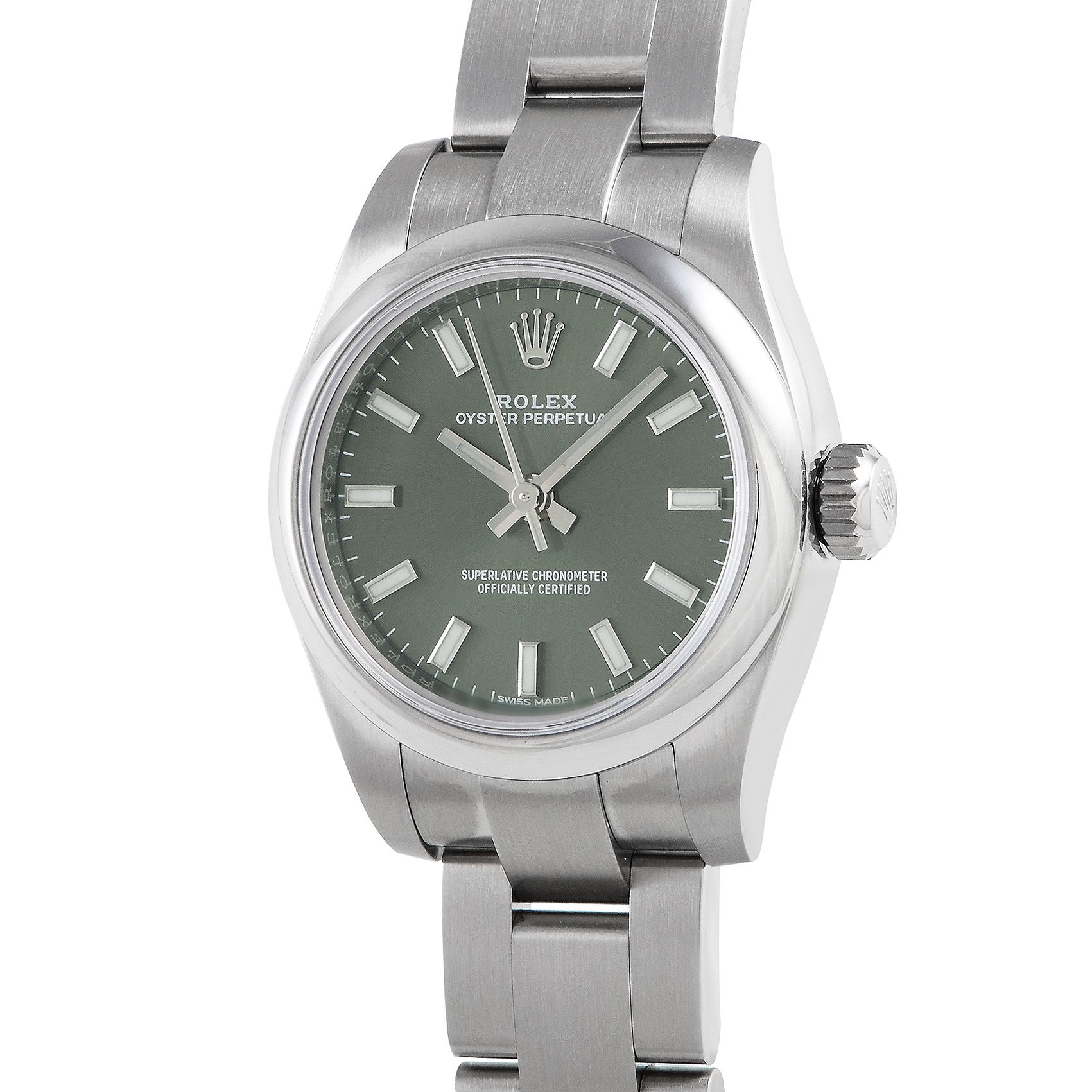 Rolex Oyster Perpetual 26 Green Dial Watch 176200