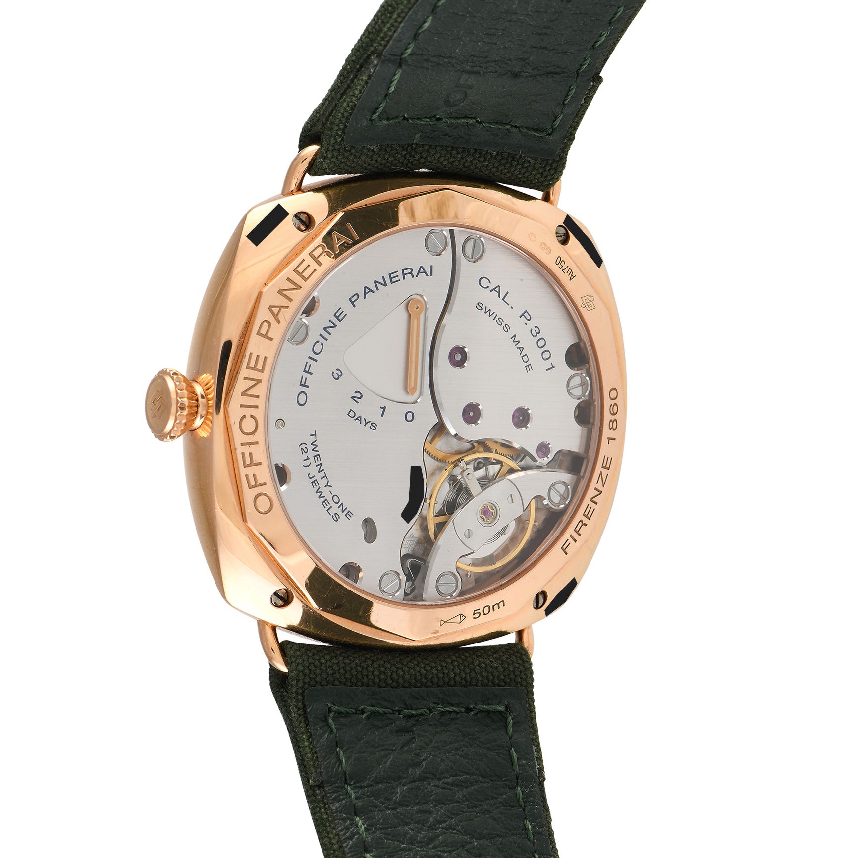 Officine Panerai Radiomir GMT 3 Days Oro Rosso Watch PAM421