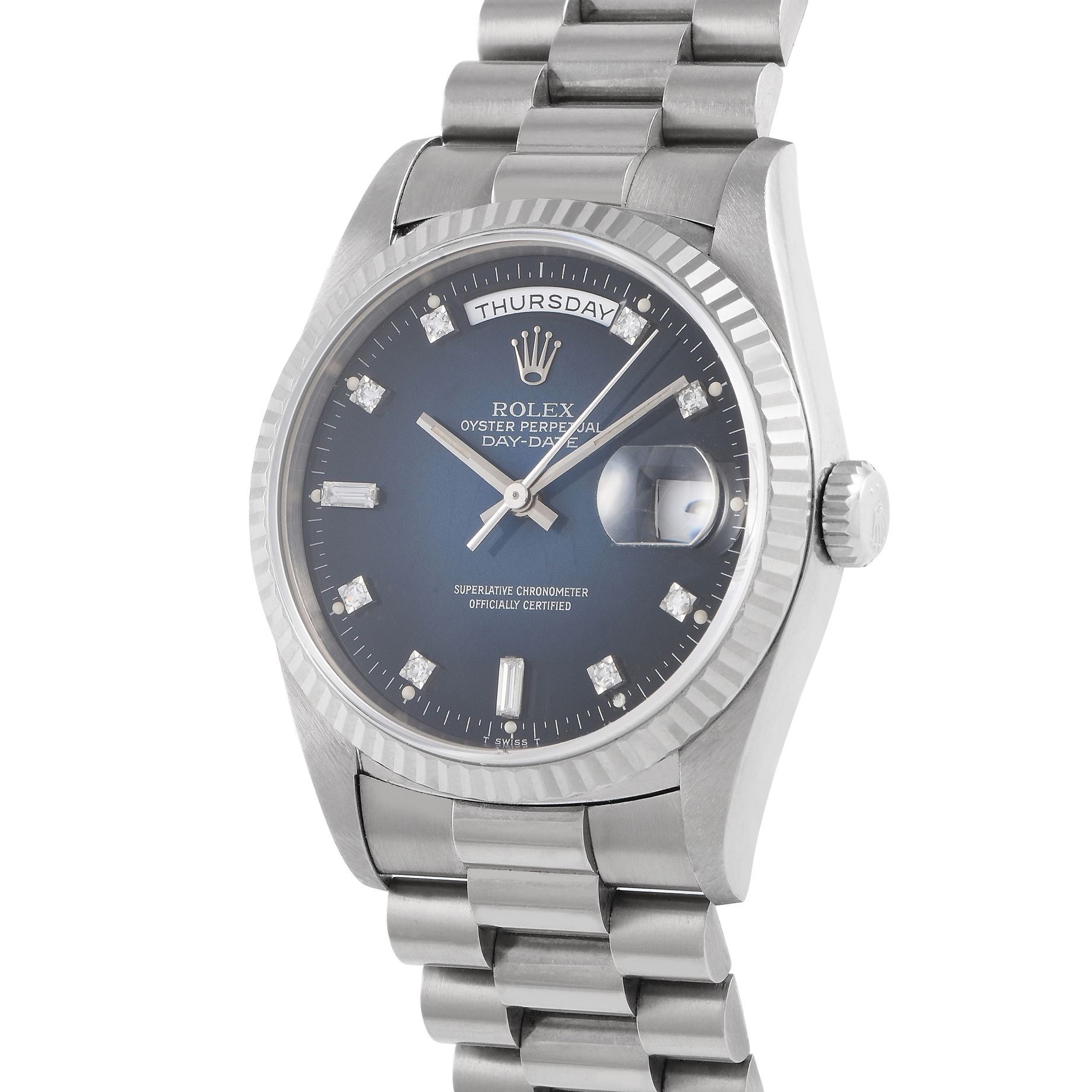 Rolex Day-Date 36 18K White Gold Watch 18039