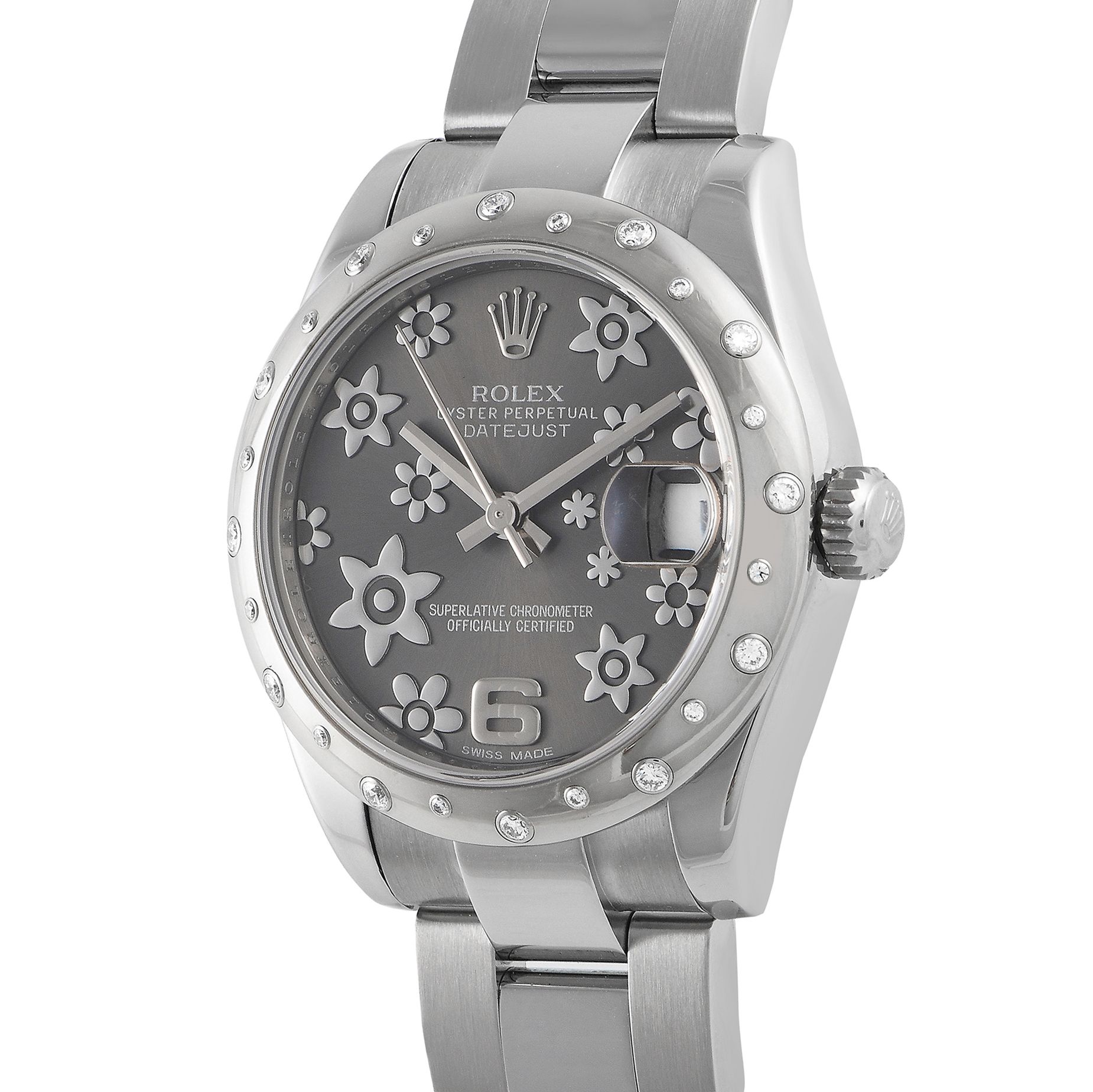 Rolex Datejust 31 Floral Dial Diamond Ladies Watch 178344