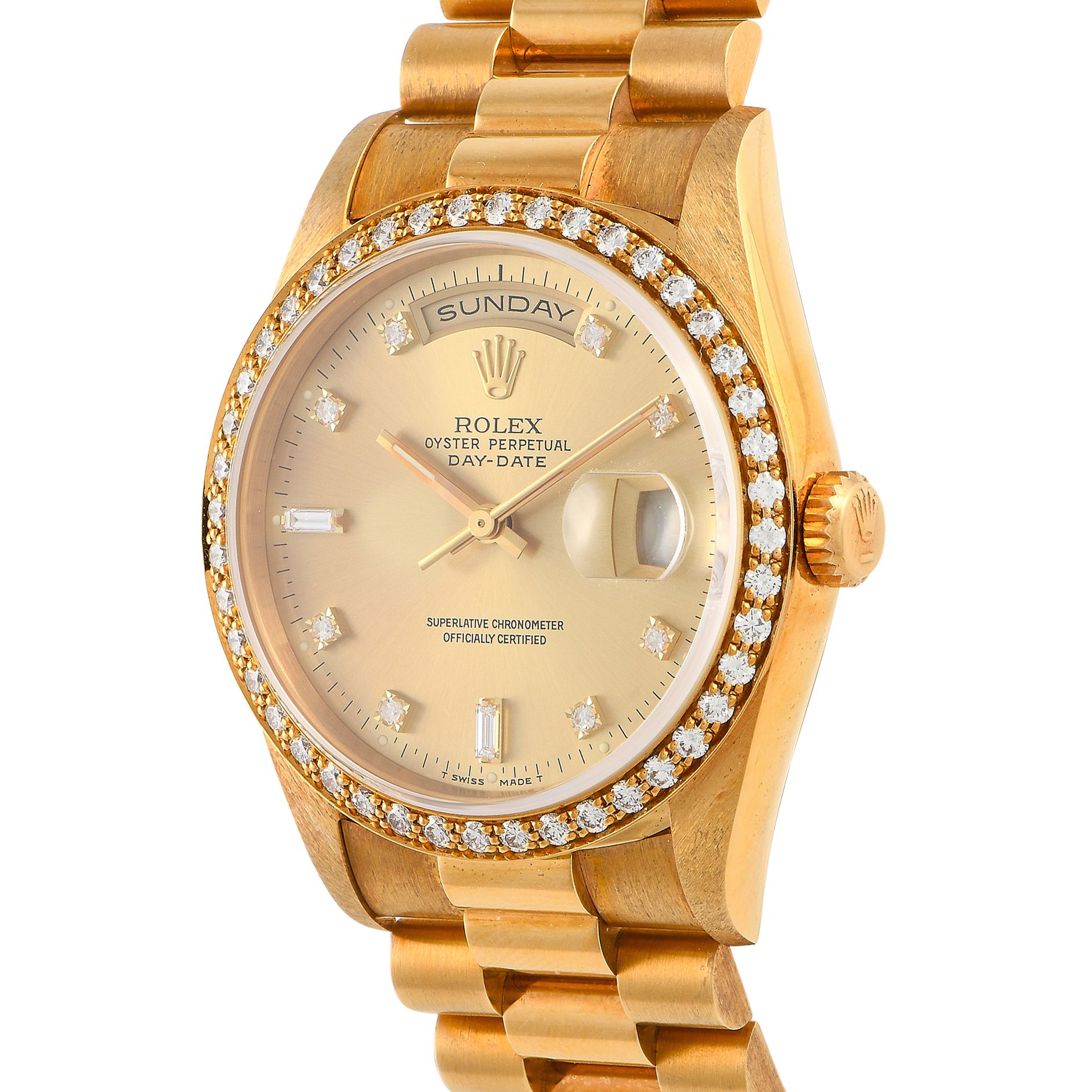 Rolex Day-Date 36 Khanjar Diamond Yellow Gold Watch 18348