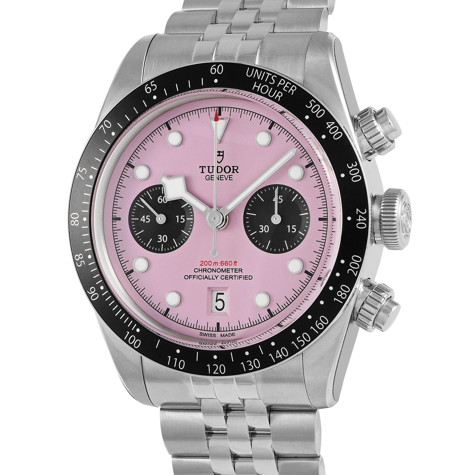 Tudor Black Bay Chrono Pink Dial Watch M79360N-0019