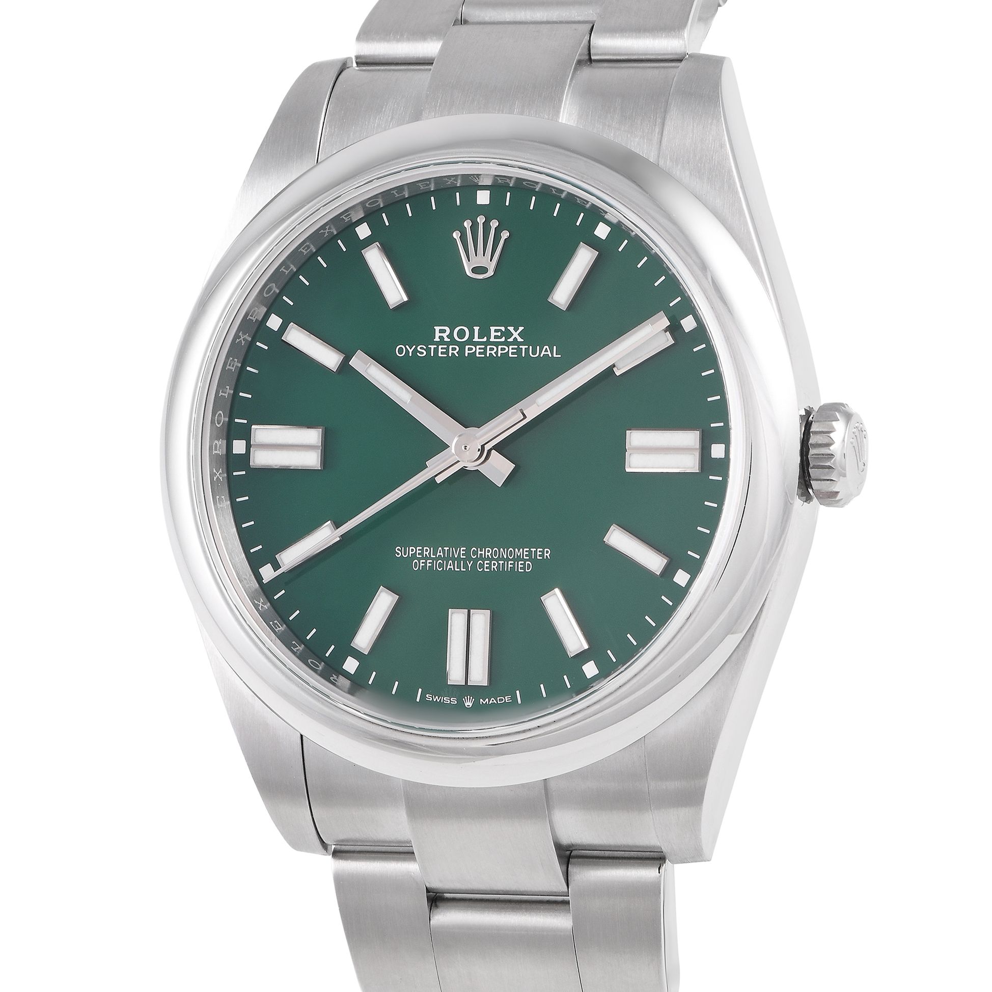 Rolex Oyster Perpetual 41 Green Dial Watch 124300