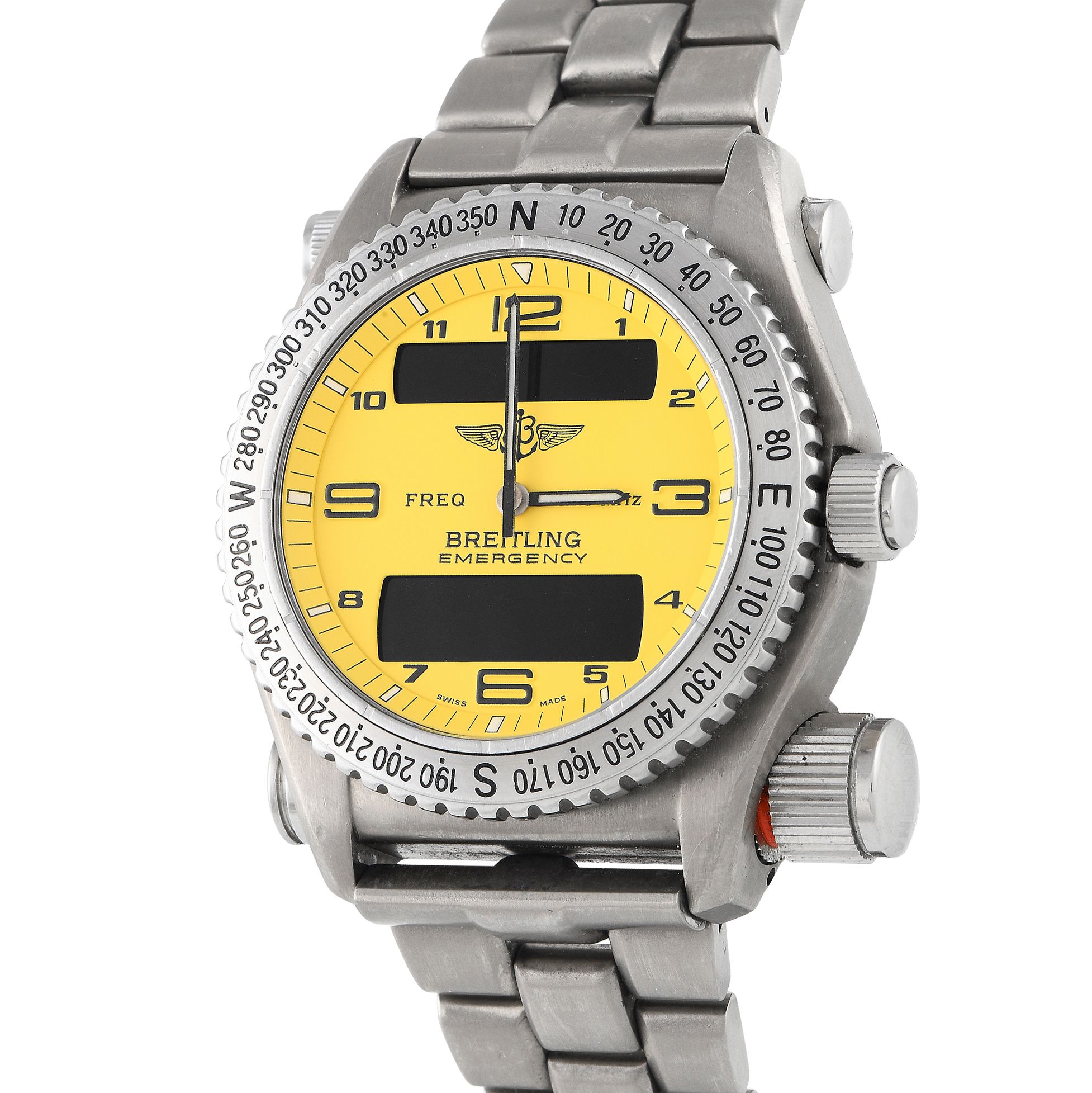 Breitling Emergency Yellow Dial Watch E56121.1