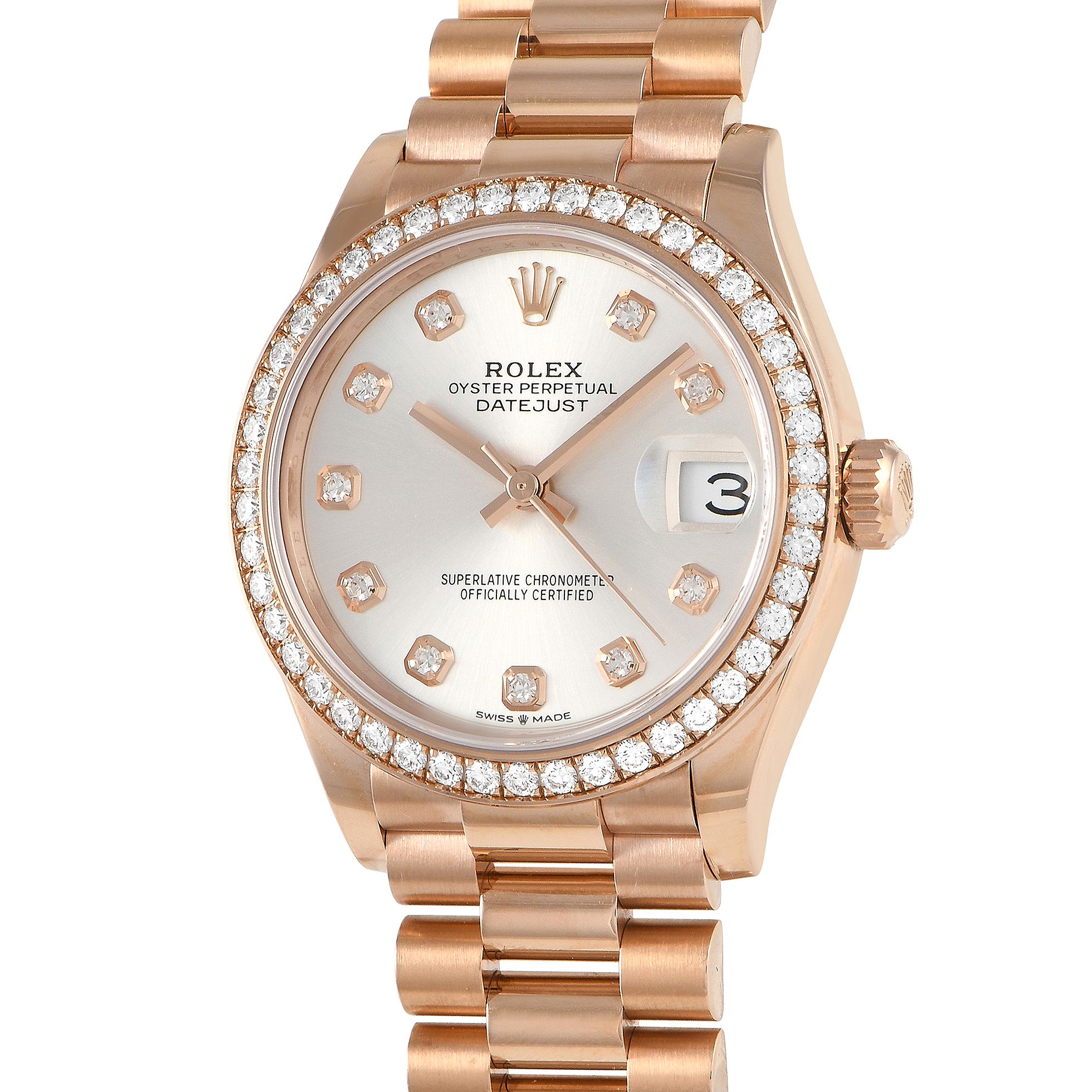 Rolex Datejust 31mm Ladies Diamond Watch 278285RBR