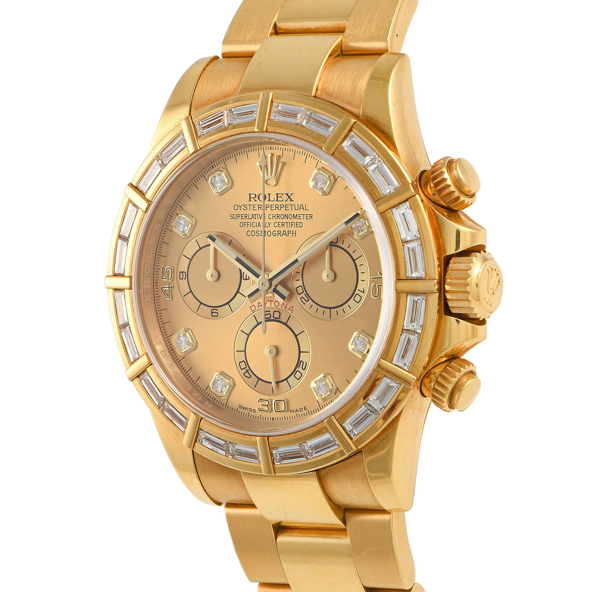 Rolex Daytona Baguette Diamond Bezel Watch 116568BR