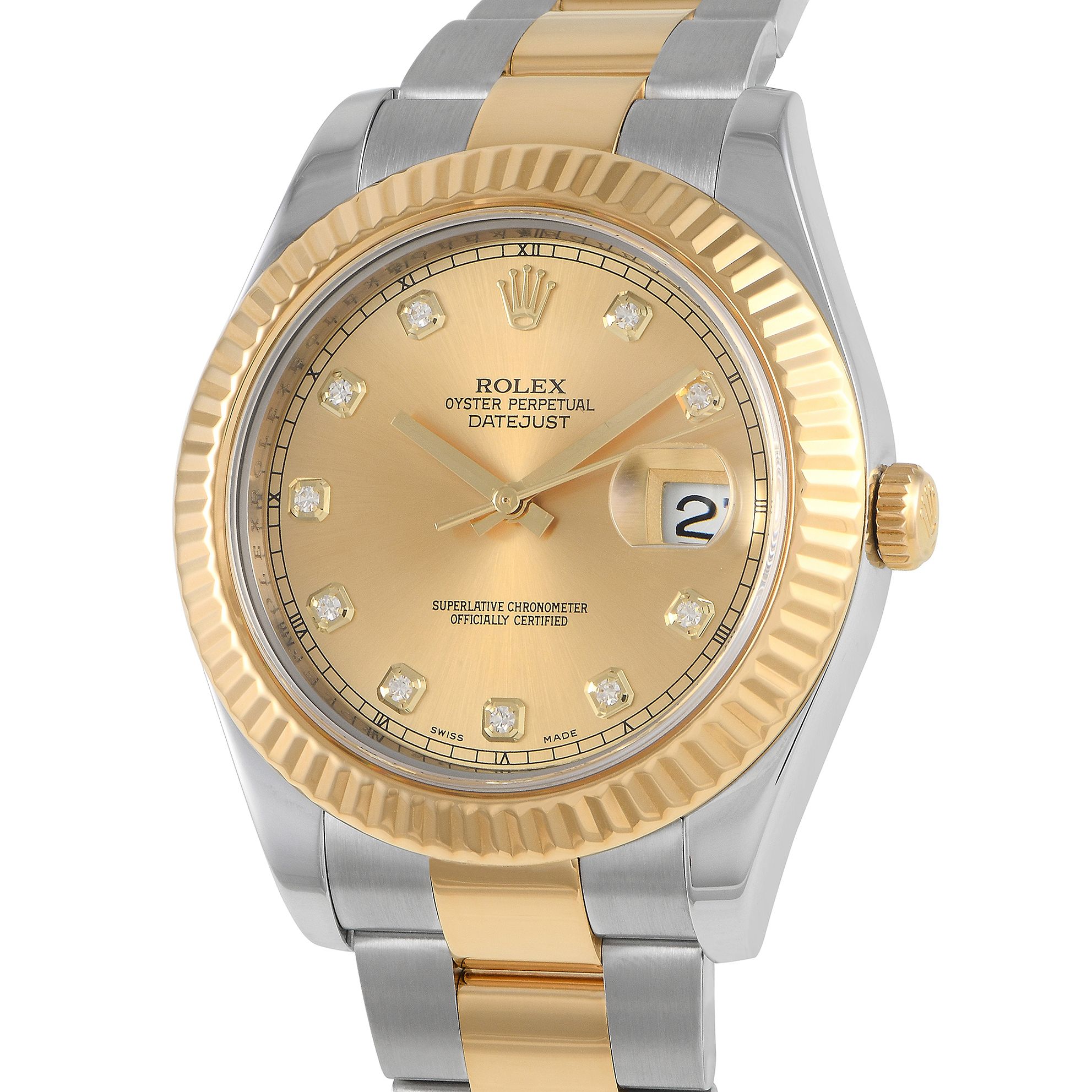Rolex Datejust II Chronometer 41mm Diamond Watch 116333