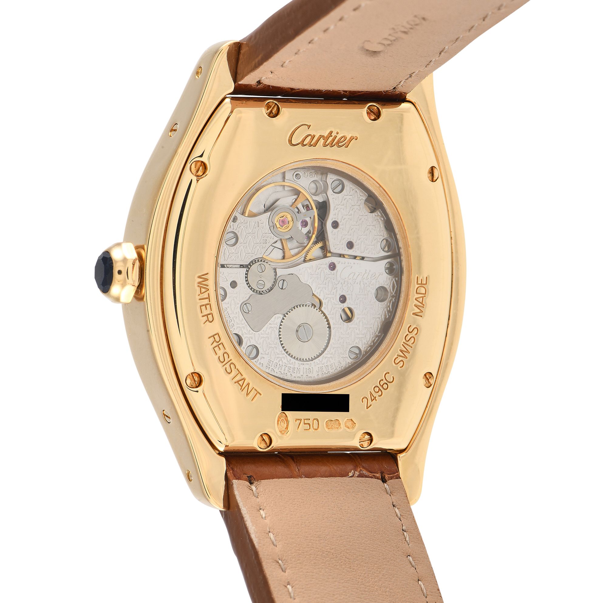 Cartier Tortue ‘Collection Priveé’ 18K Yellow Gold Watch 2496C