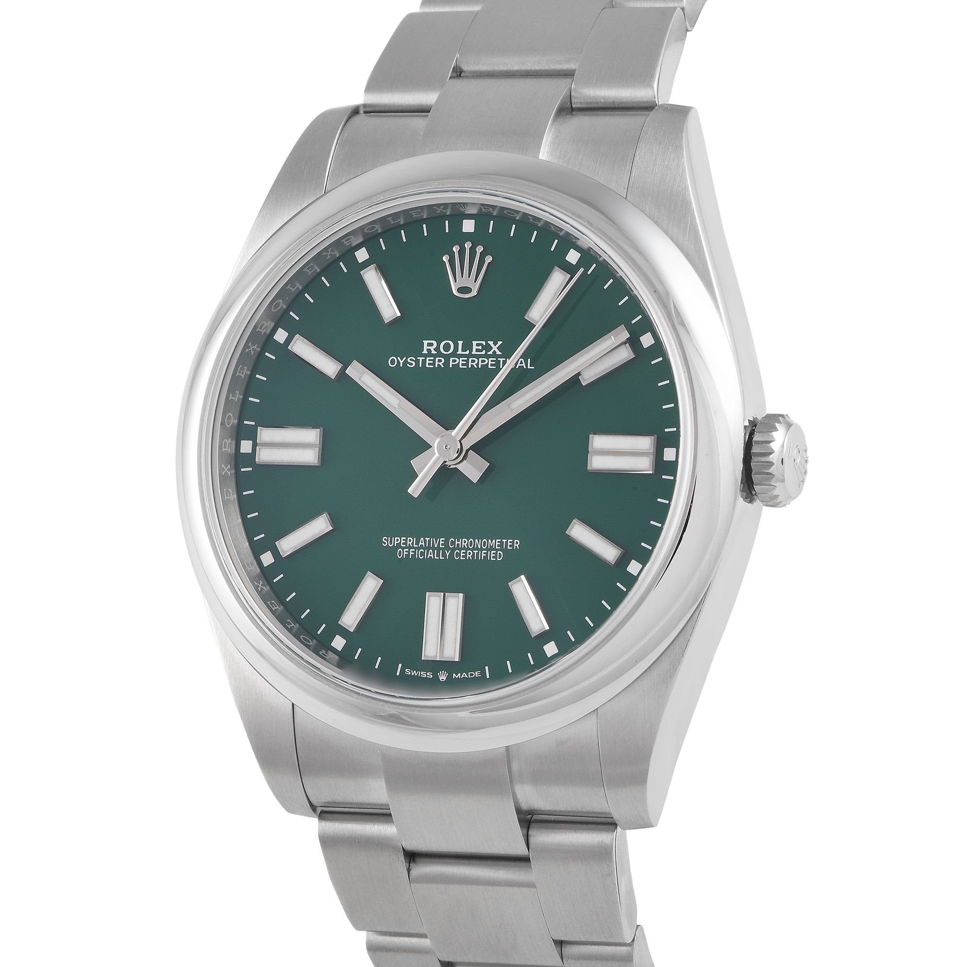 Rolex Oyster Perpetual 41 Green Dial Watch 124300