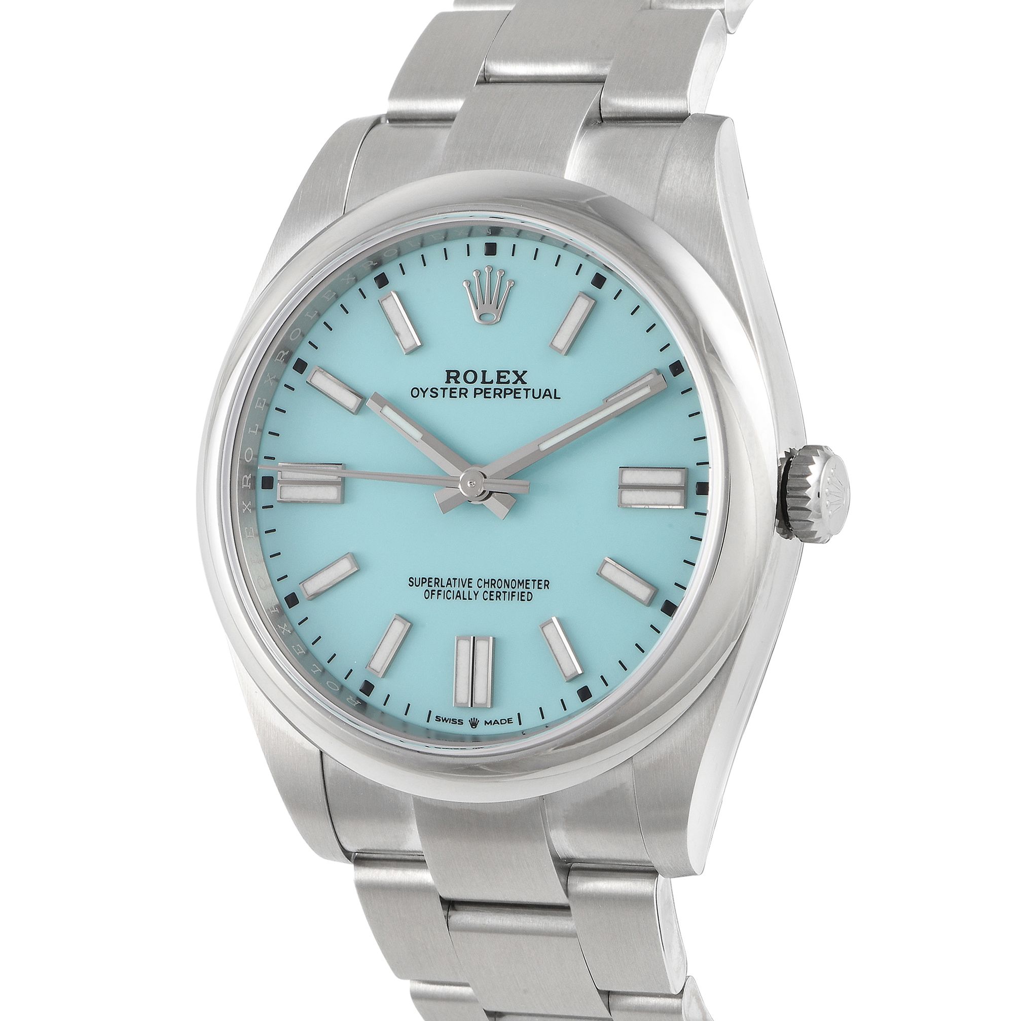 Rolex Oyster Perpetual 41 Turquoise Dial Khanjar Watch 124300