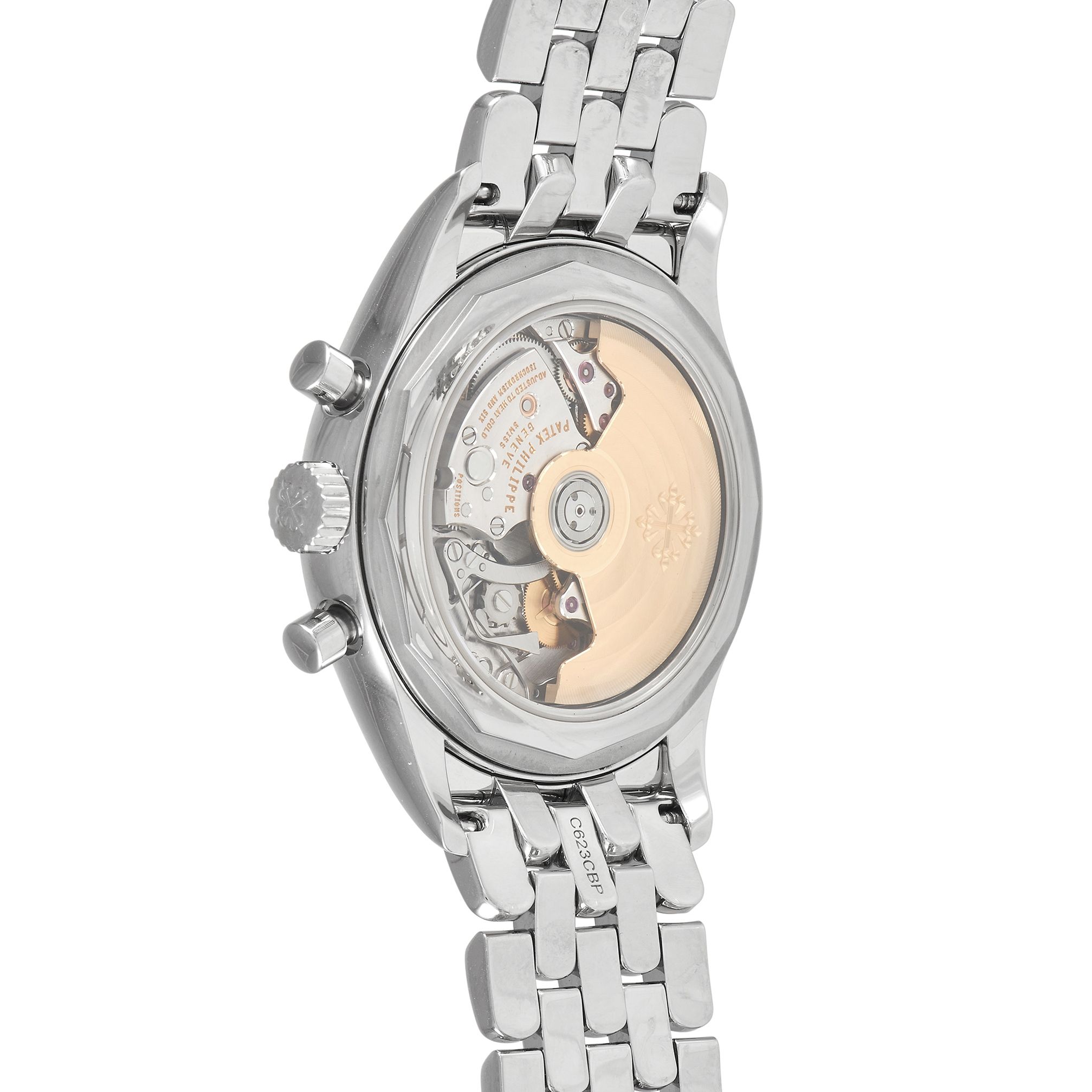 Patek Philippe Grand Complications Silver Opaline Chronograph Watch 5960/1A-001