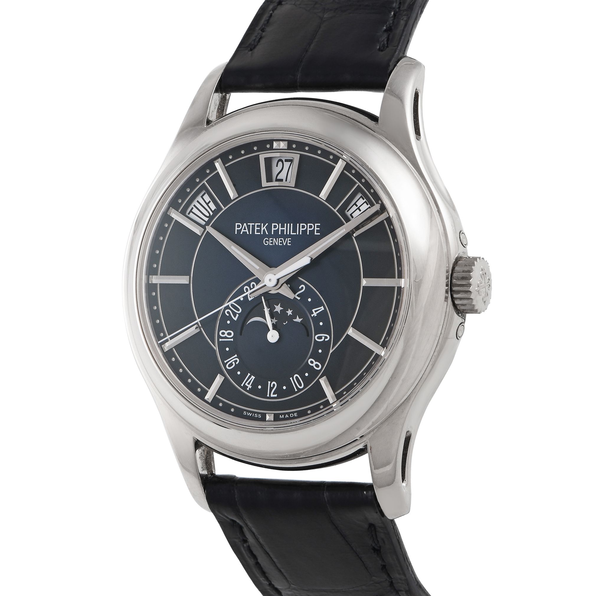 Patek Philippe Complications Annual Calendar Moon Phase Watch 5205G-013