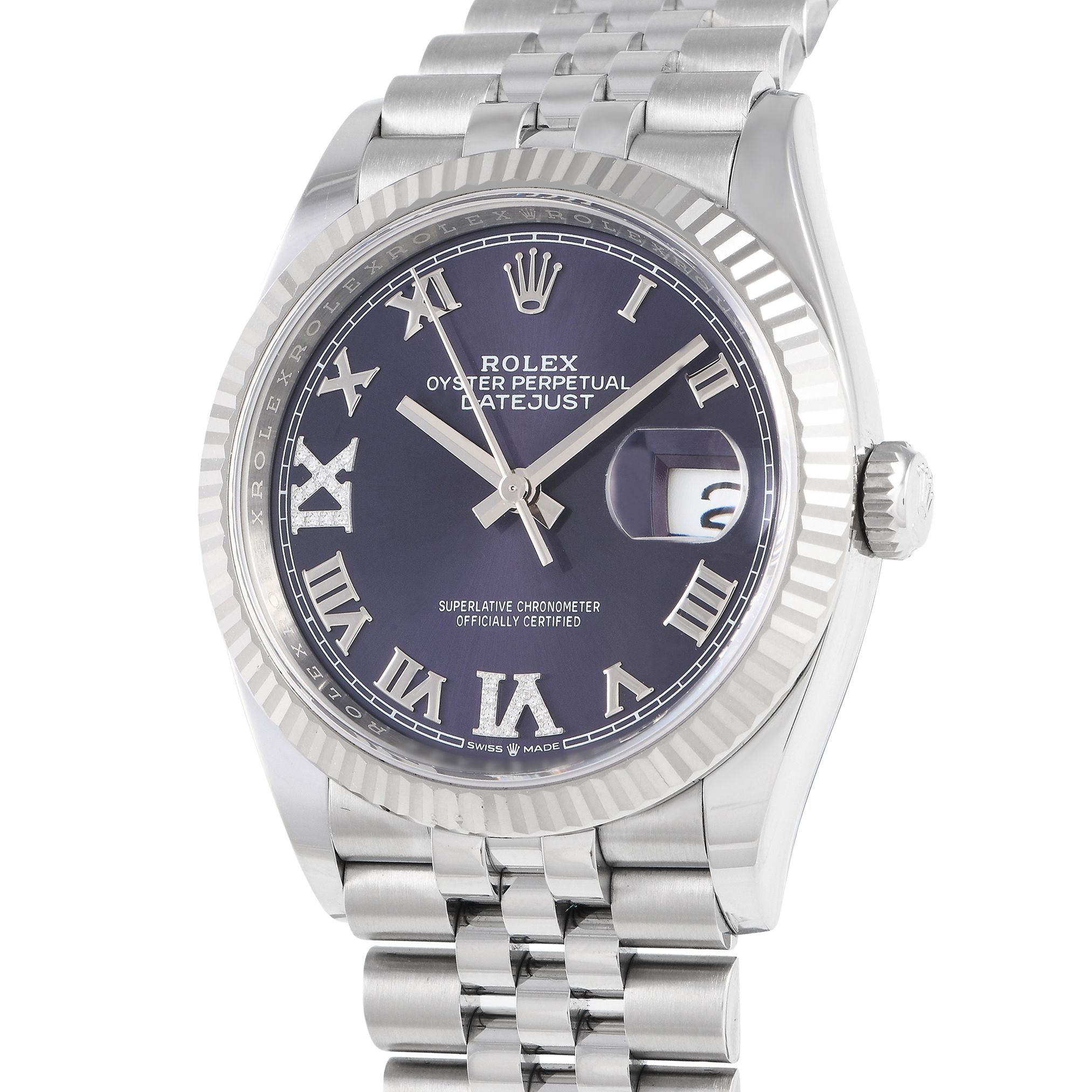 Rolex Datejust 36 Purple Diamond Dial Watch 126234