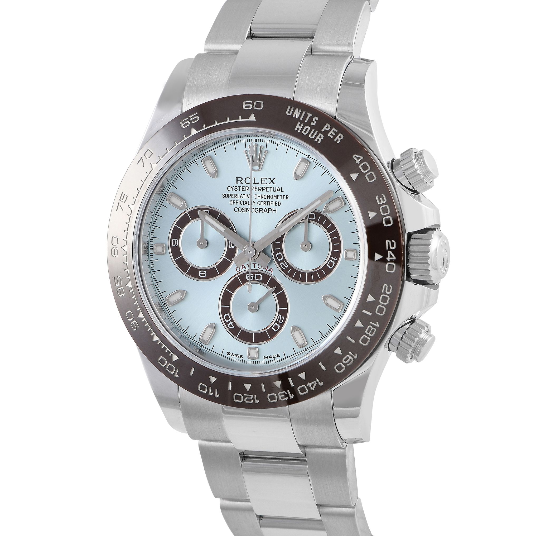 Rolex Daytona Platinum Ice Blue Dial Watch 116506