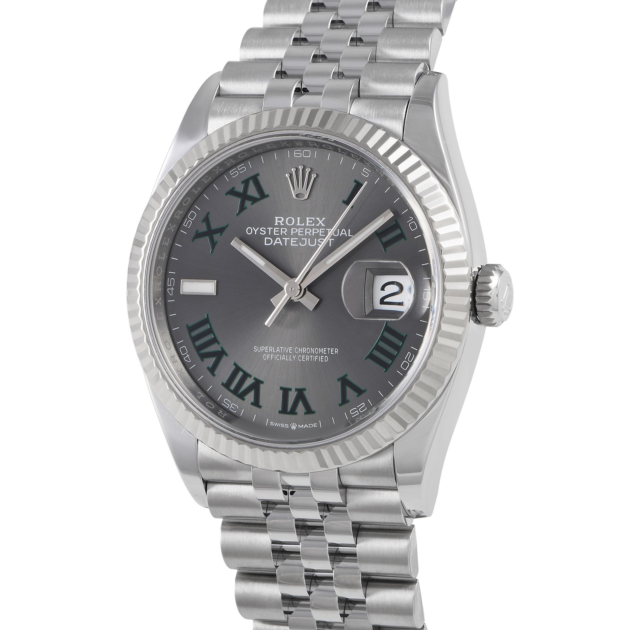 Rolex Datejust 36 Slate Roman Dial Watch 126234