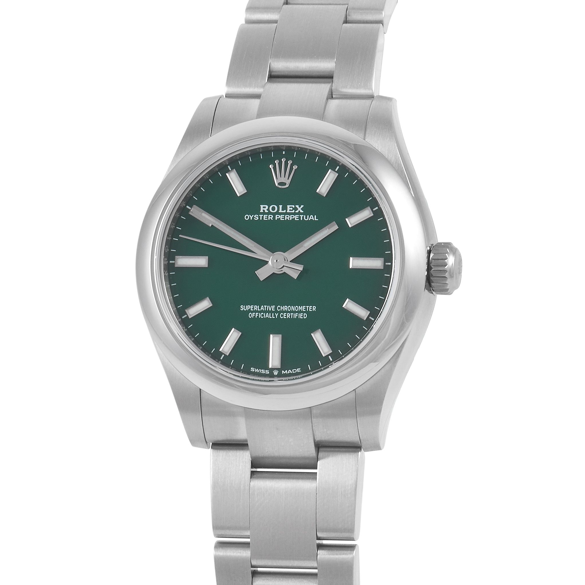 Rolex Oyster Perpetual 31 Green Dial Ladies Watch 277200