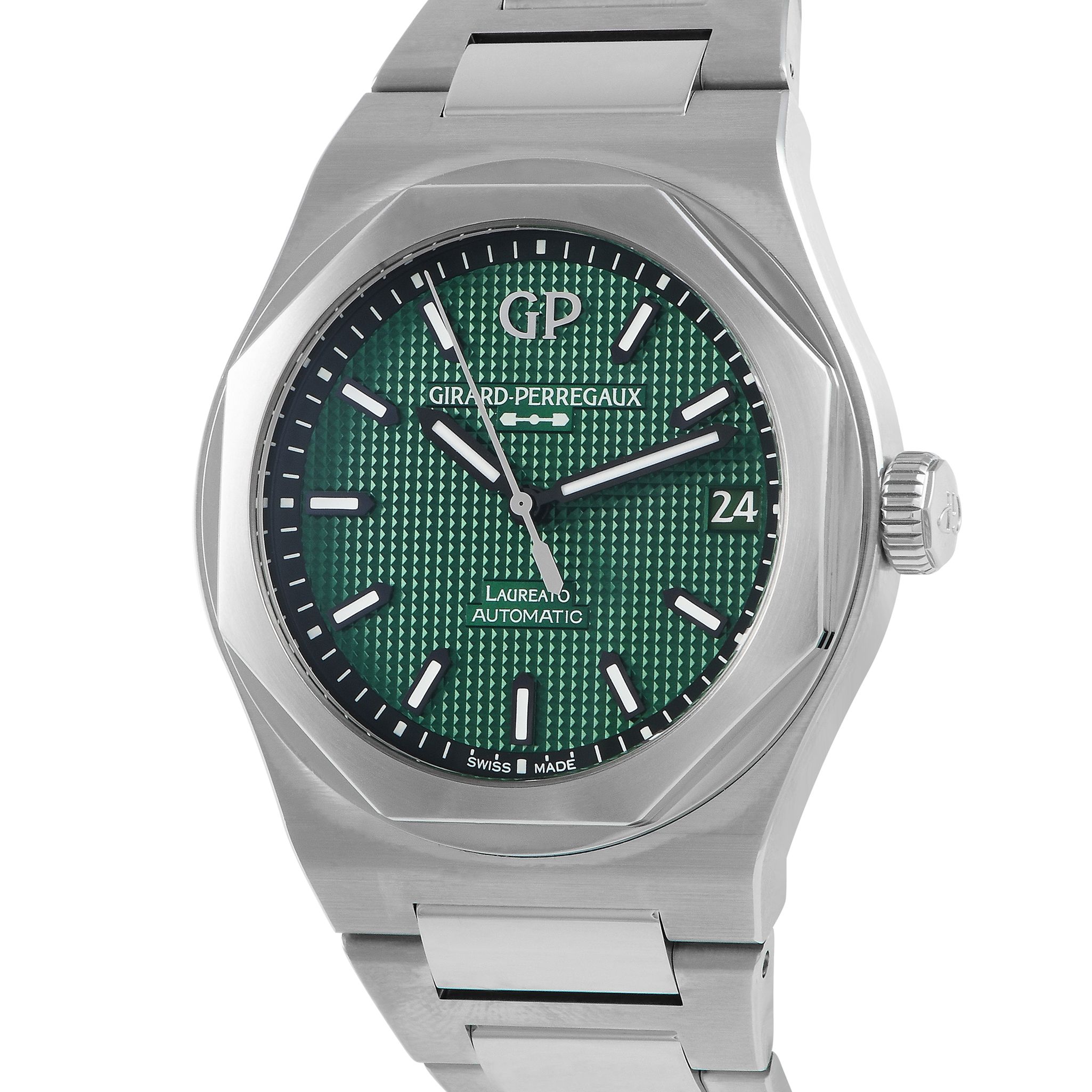 Girard Perregaux Laureato 42mm Green Dial Watch 81010-11-3153-1CM