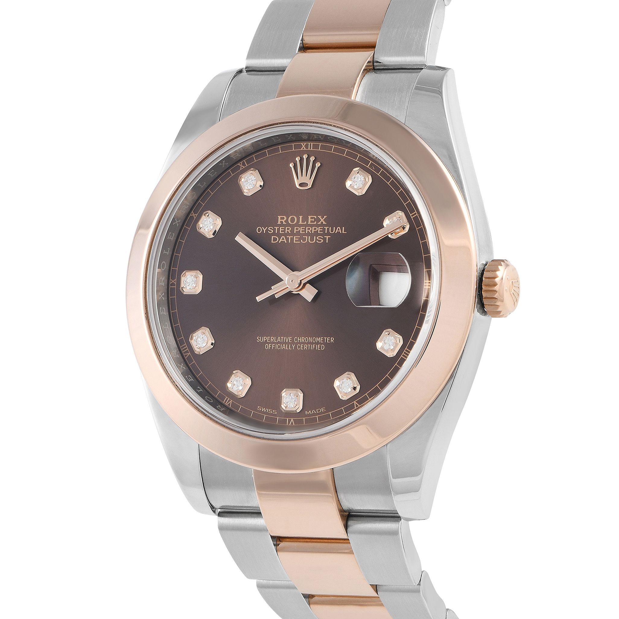 Rolex Datejust 41 Chocolate Diamond Dial Watch 126301