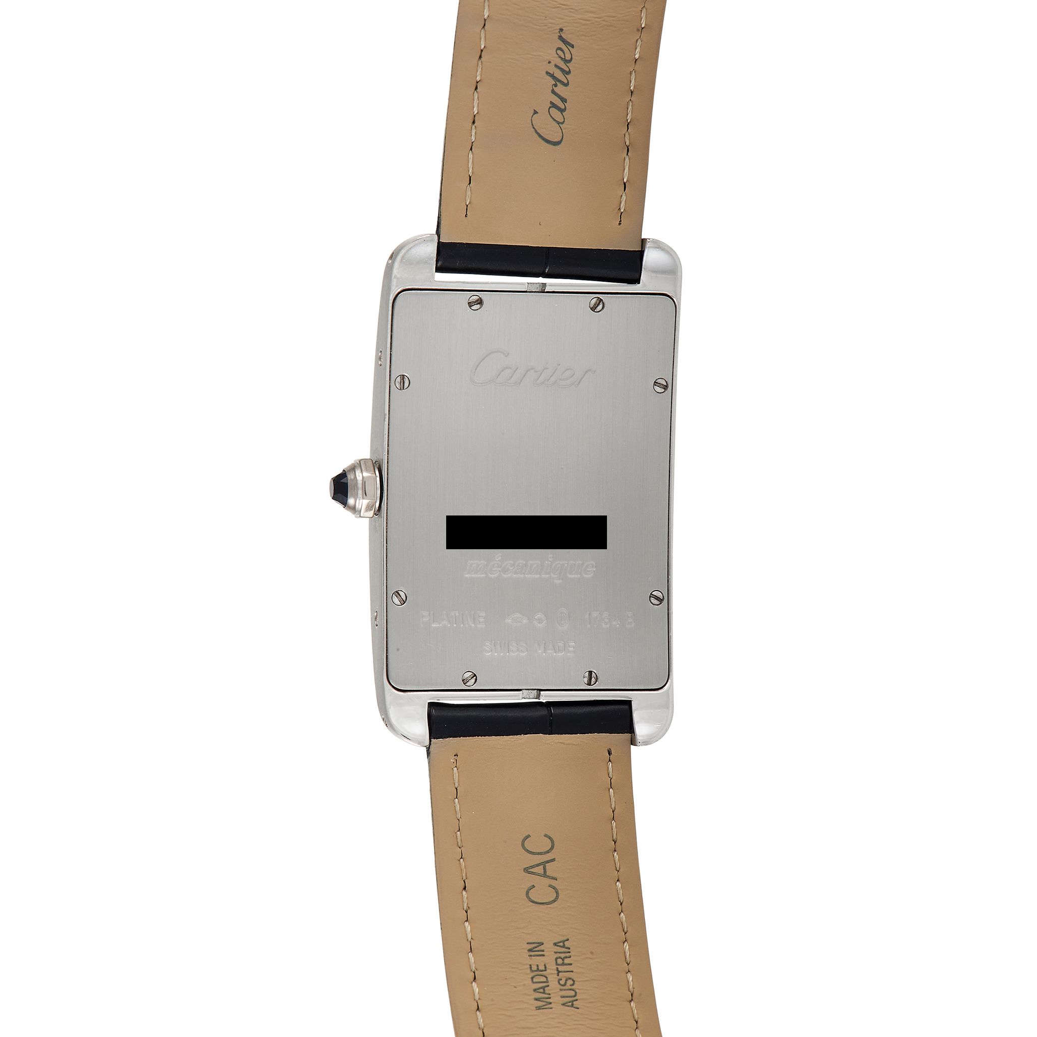 Cartier Tank Américaine Platinum Watch 1734B