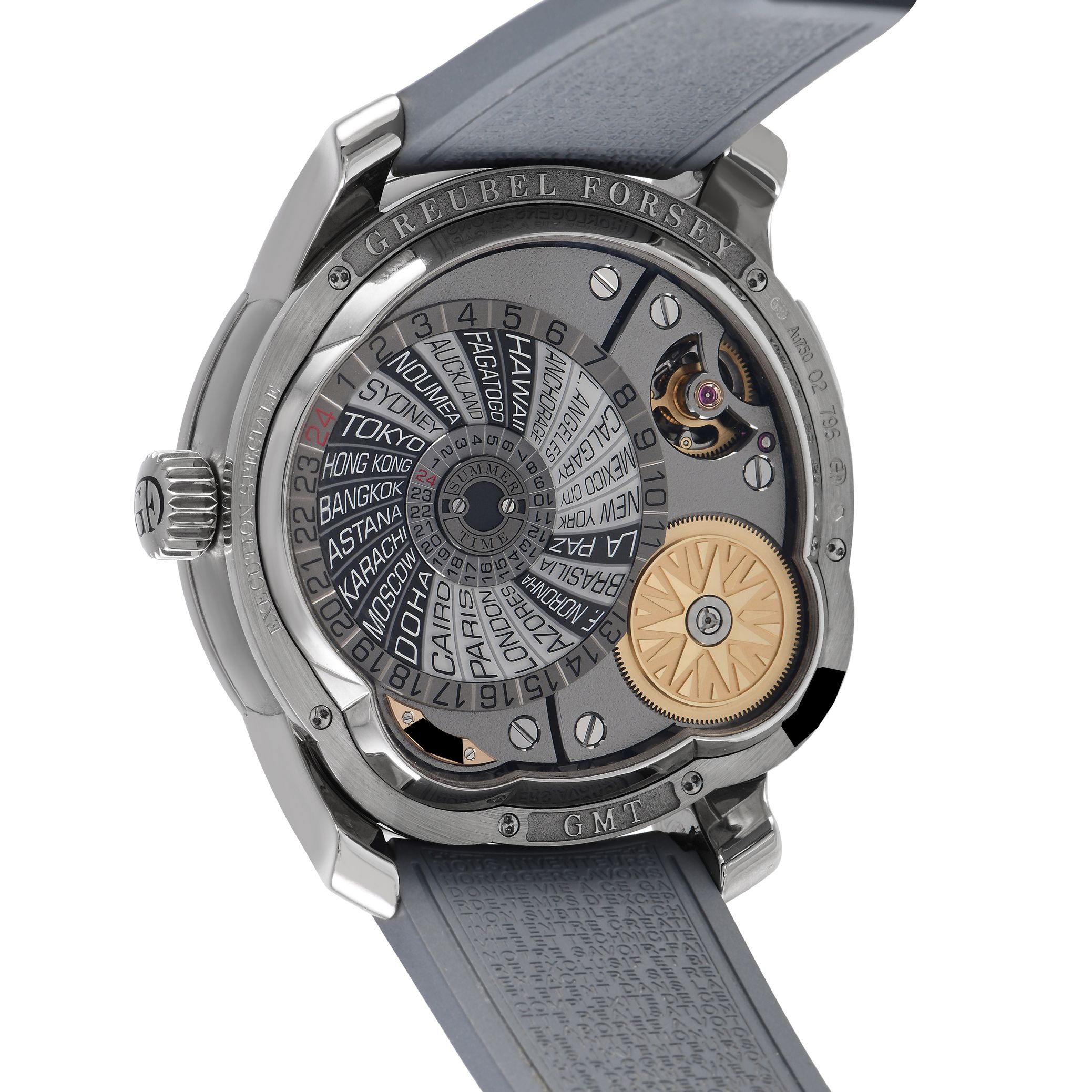 Greubel Forsey GMT Tourbillon 18K White Gold Watch
