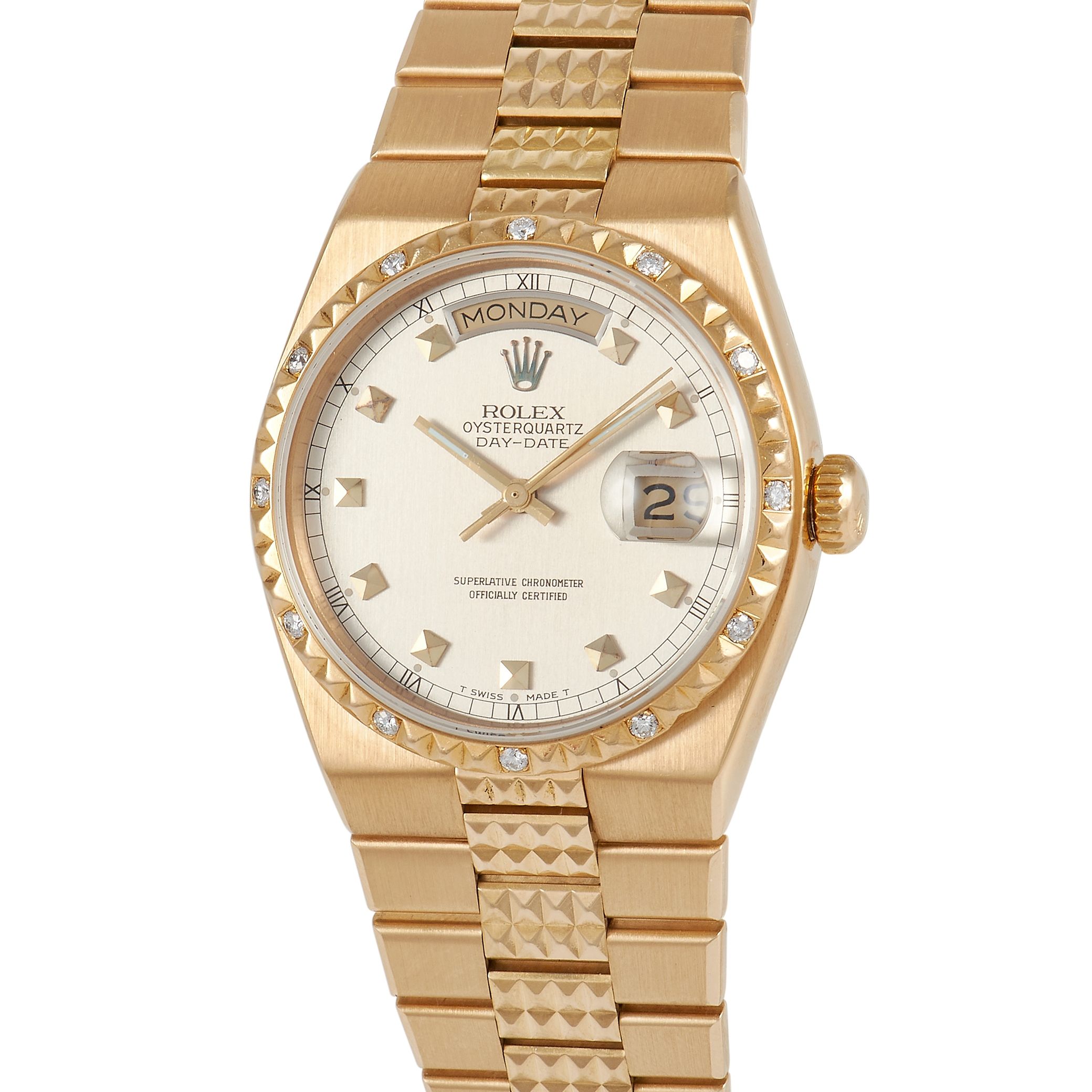 Rolex OysterQuartz Day-Date Pyramid Watch 19038