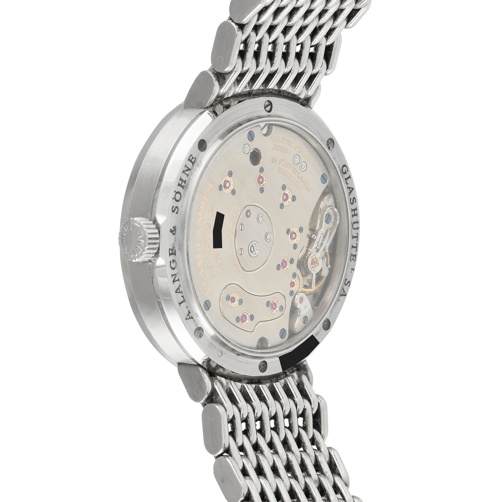 A. Lange & Sohne Soirée Lange 1 White Gold Mother of Pearl Dial Watch 160.029