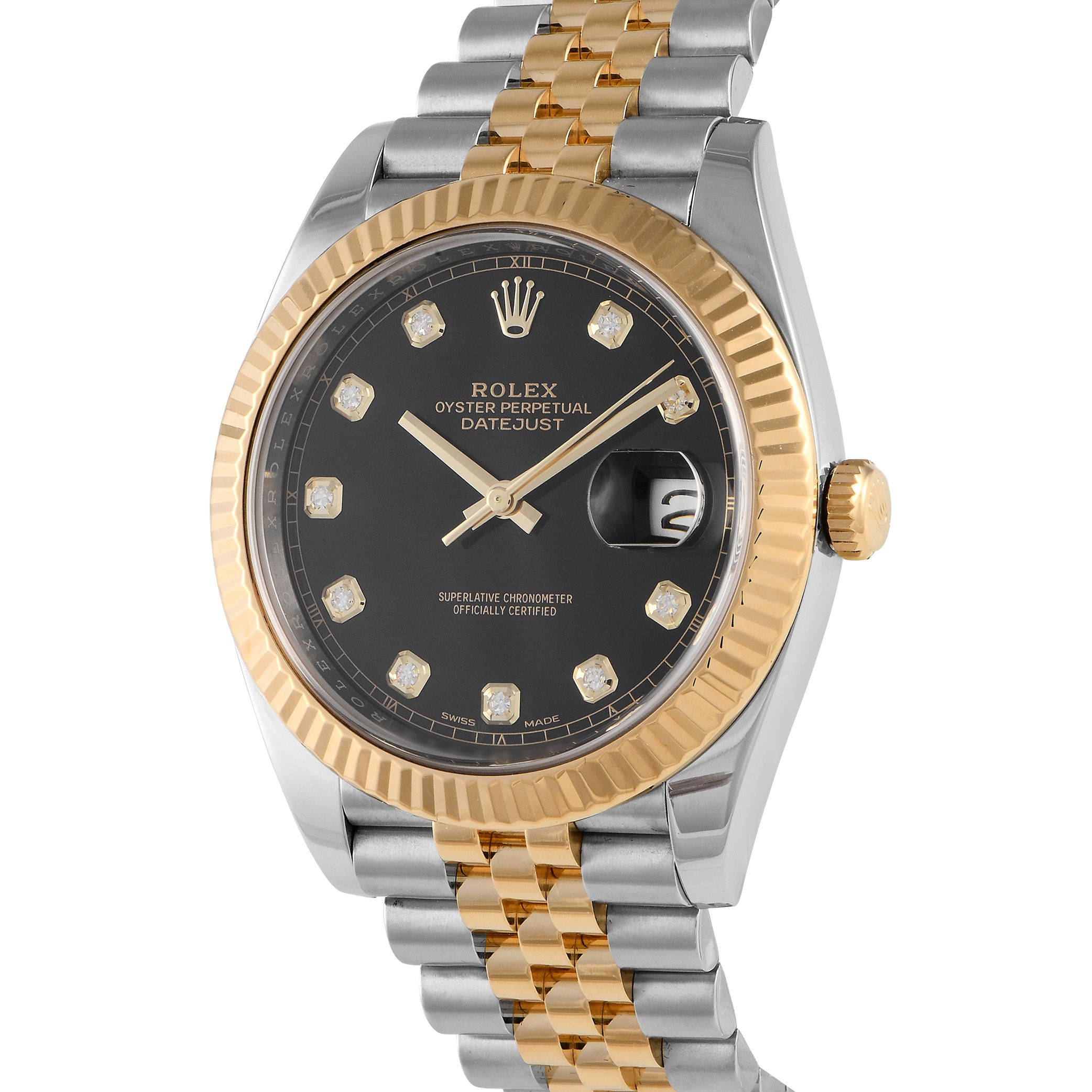 Rolex Datejust 41 Diamond Dial Watch 126333