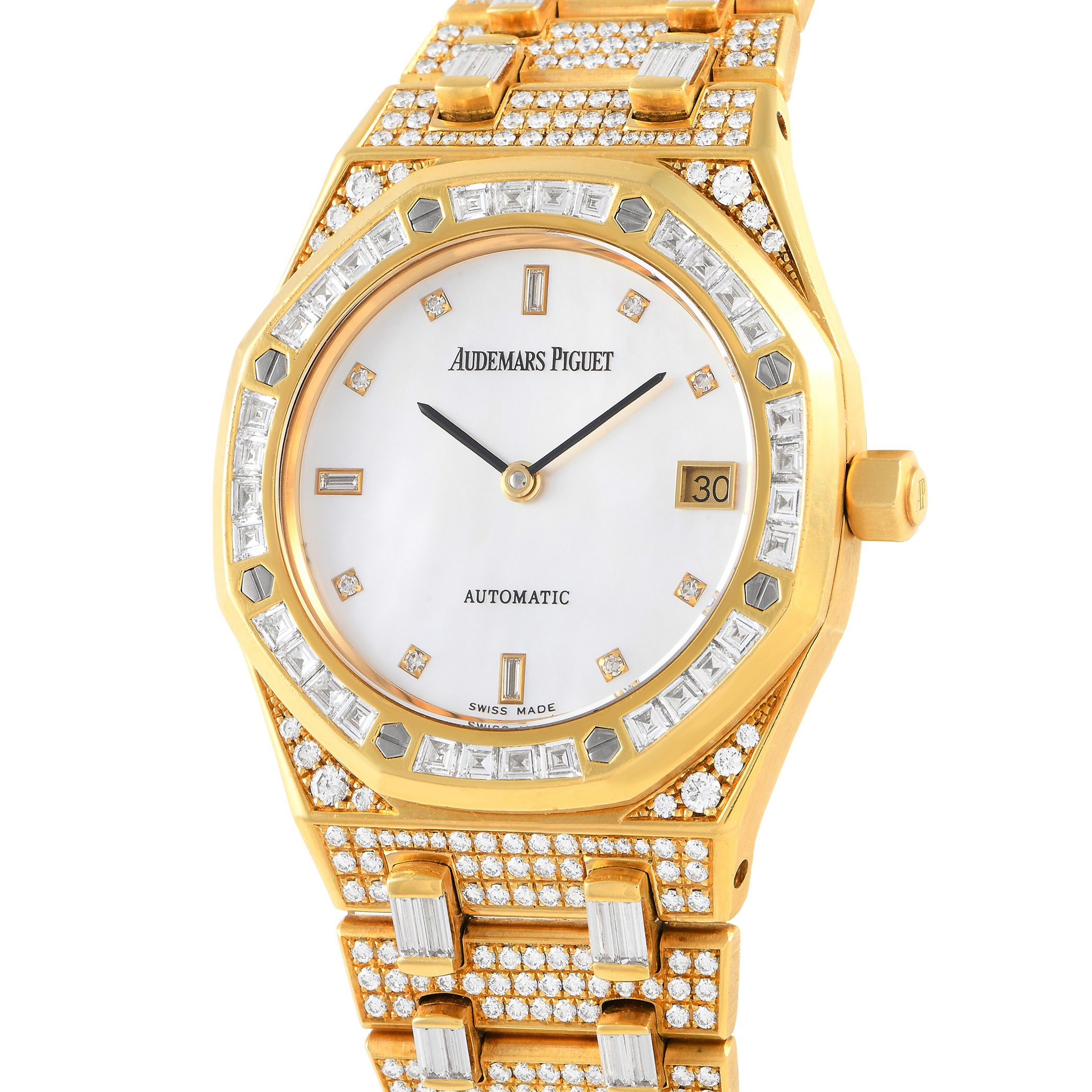 Audemars Piguet Royal Oak Diamond-Set 18K Yellow Gold Watch 14840BA