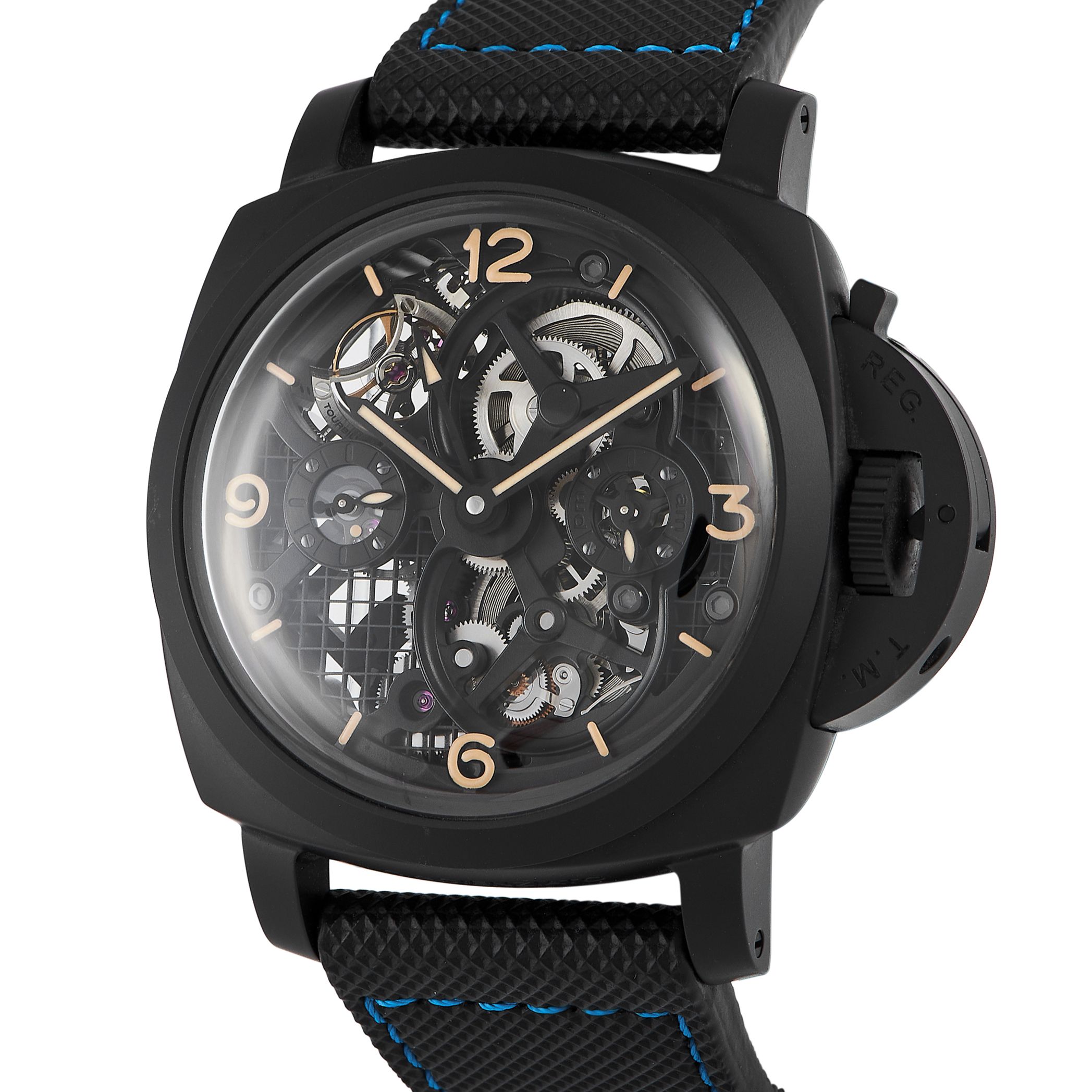 Officine Panerai Luminor 1950 Tourbillon GMT Ceramic Watch PAM00528