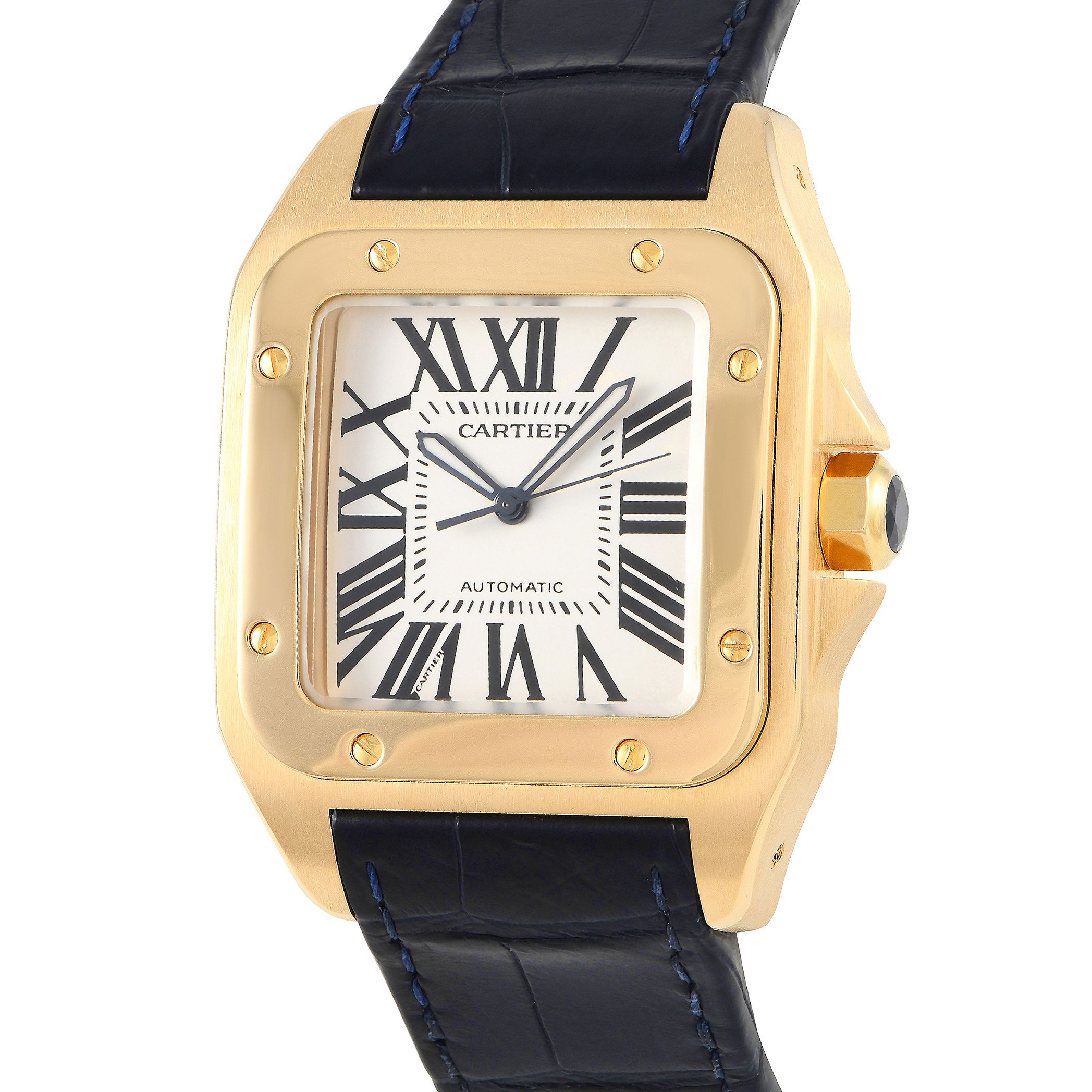 Cartier Santos 100 XL 18K Yellow Gold Watch 2657