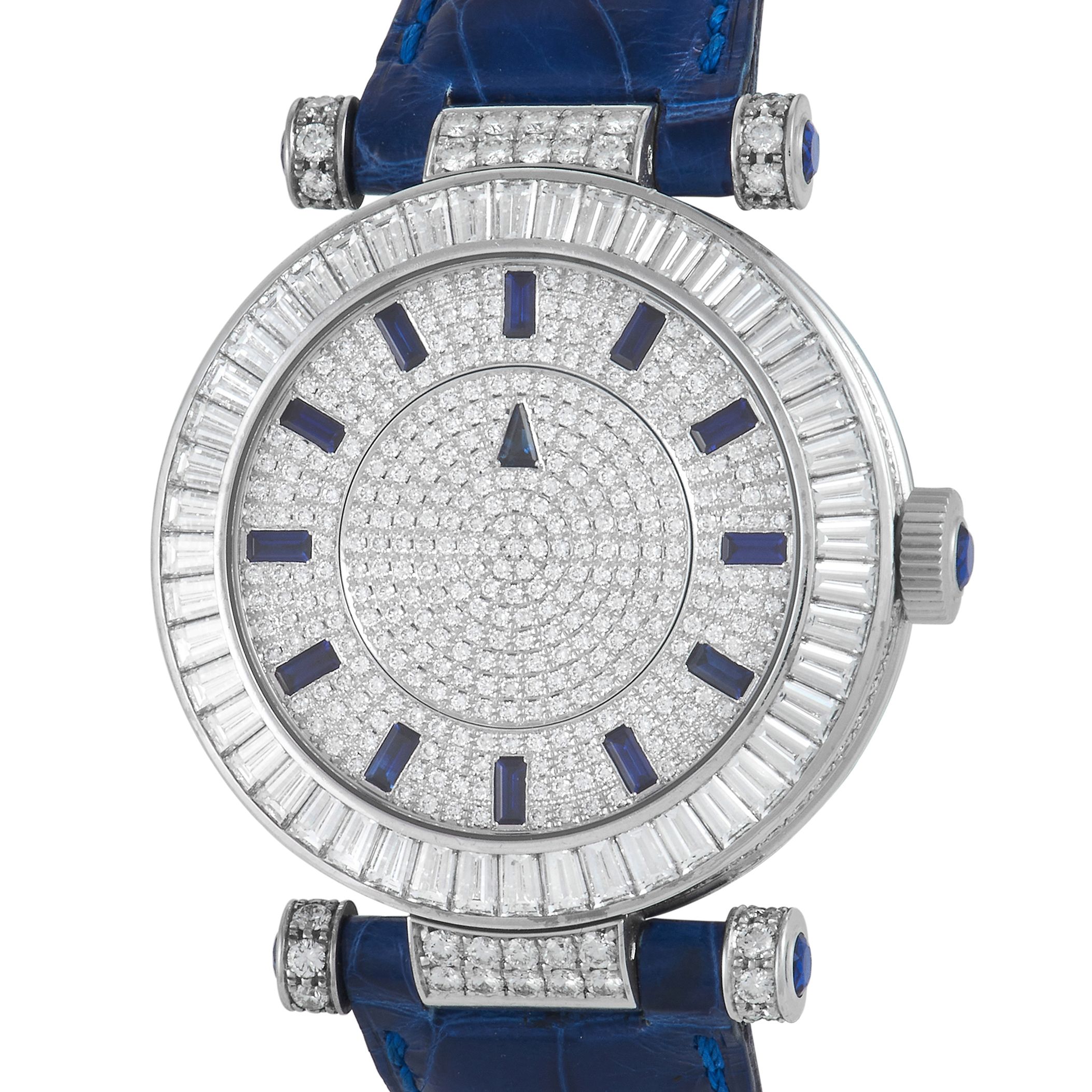 Franck Muller Master Mystery 40 White Gold Diamond and Sapphire Watch