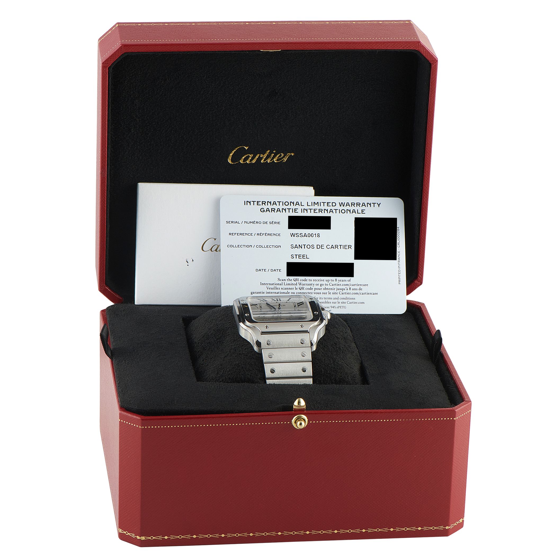 Cartier Santos Large Model Steel Watch WSSA0018