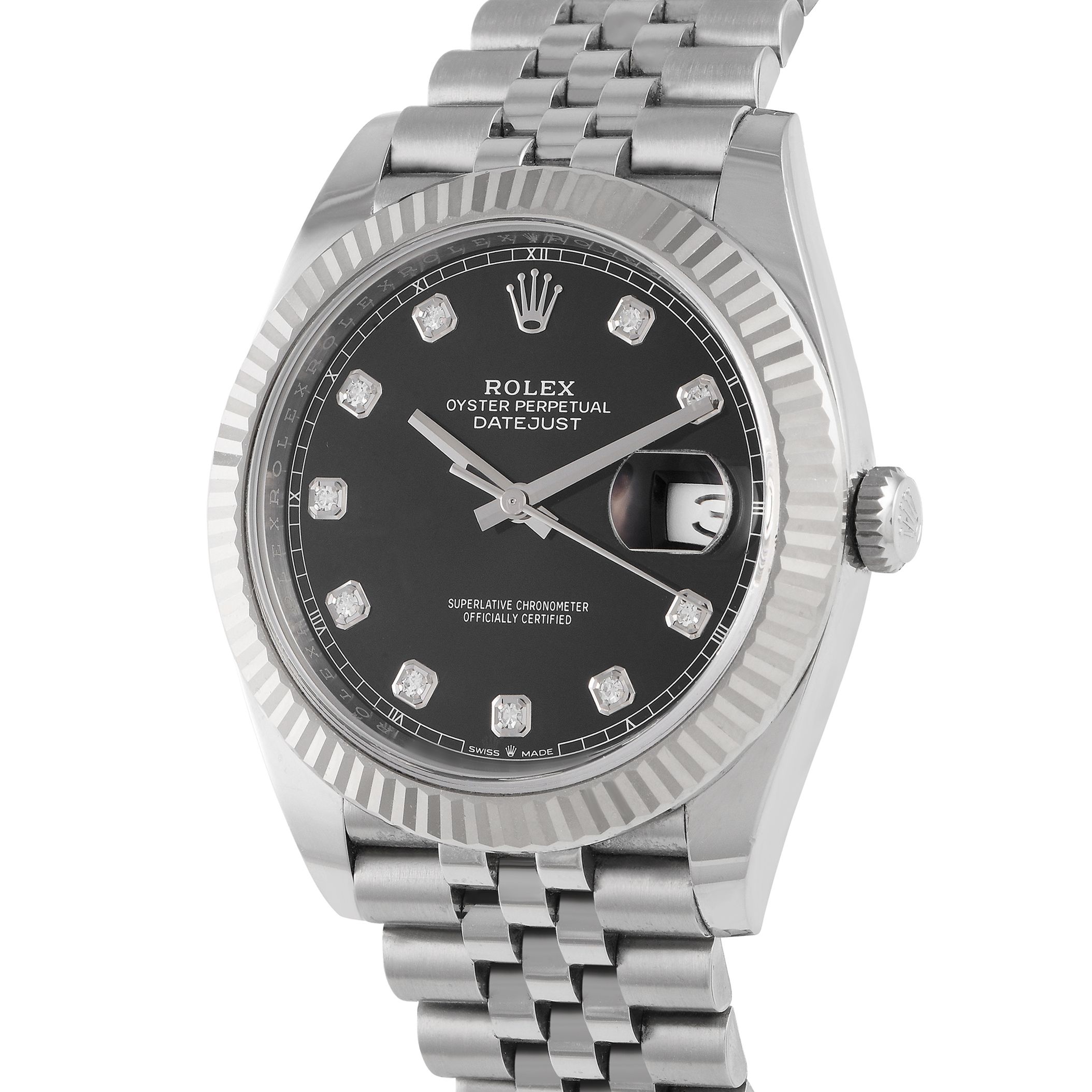 Rolex Datejust 41 Diamond Black Dial Watch 126334-0012