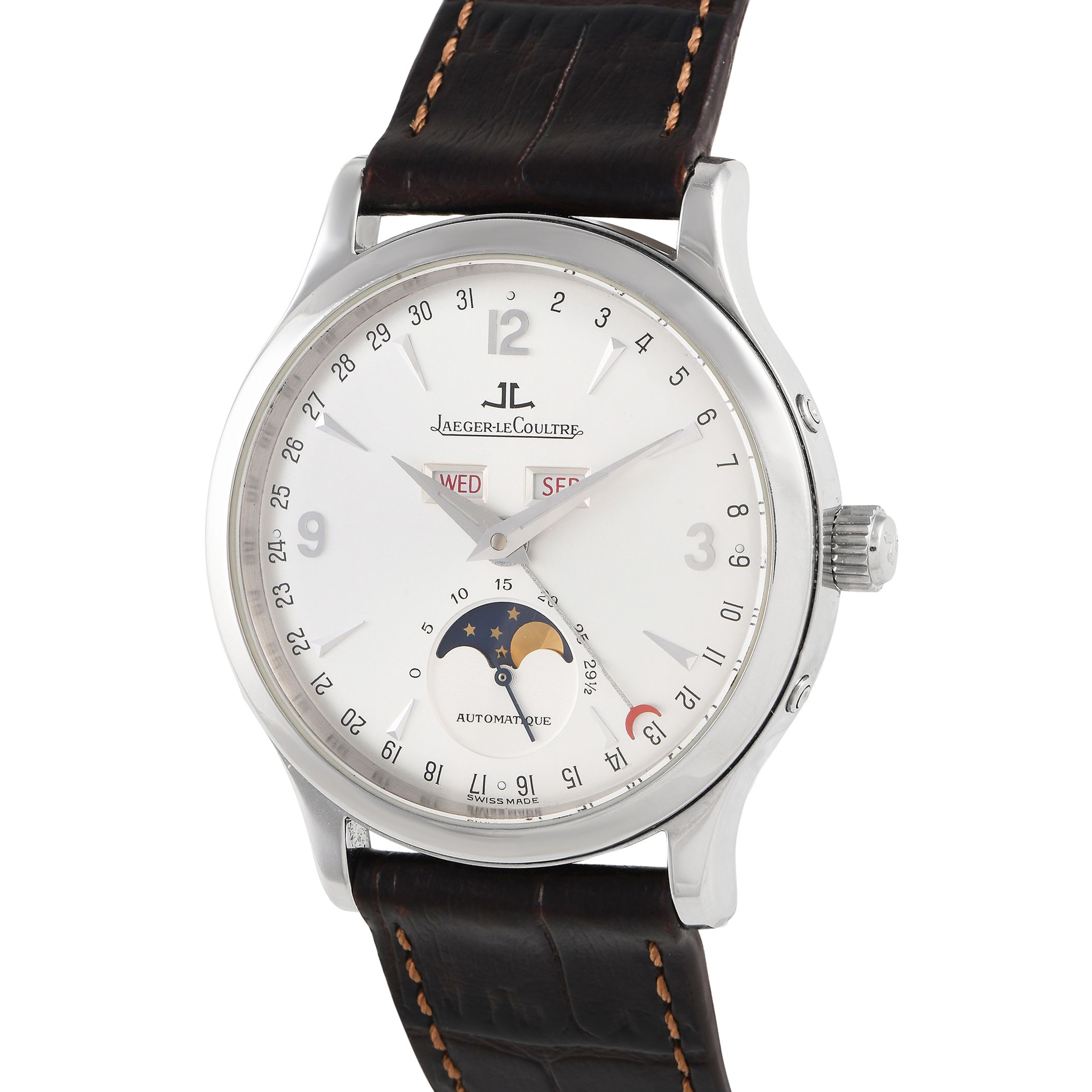 Jaeger-LeCoultre Master Calendar Triple Date Moon Phase Watch 140.8.98.S