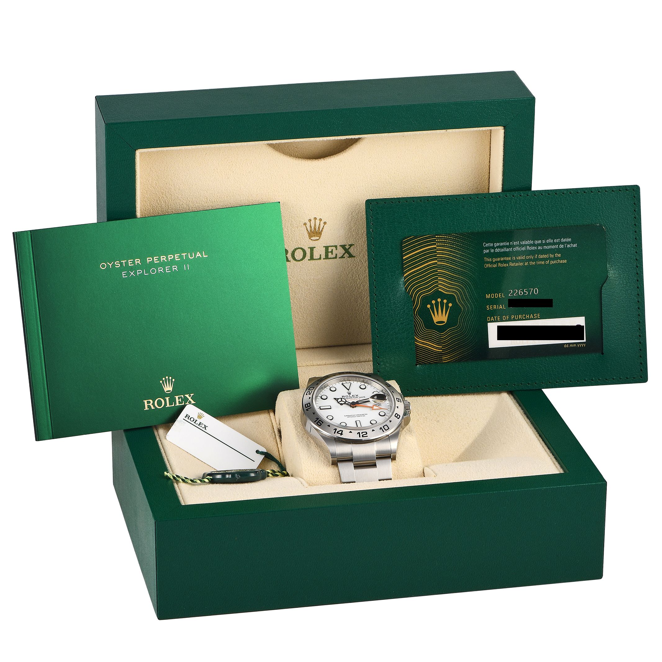 Rolex Explorer II White Dial Watch 226570