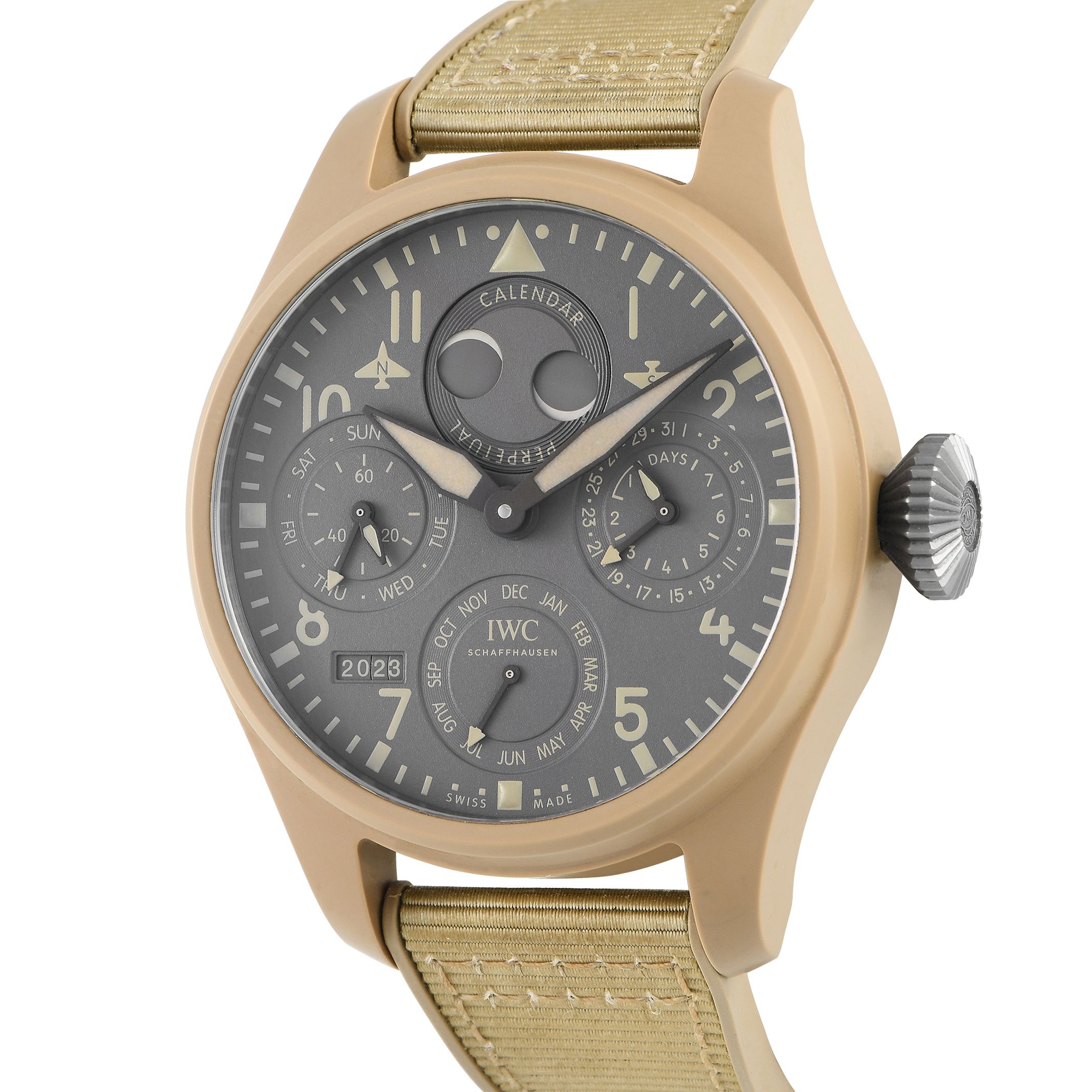 IWC Big Pilot's Perpetual Calendar Top Gun Mojave Desert Watch IW503004