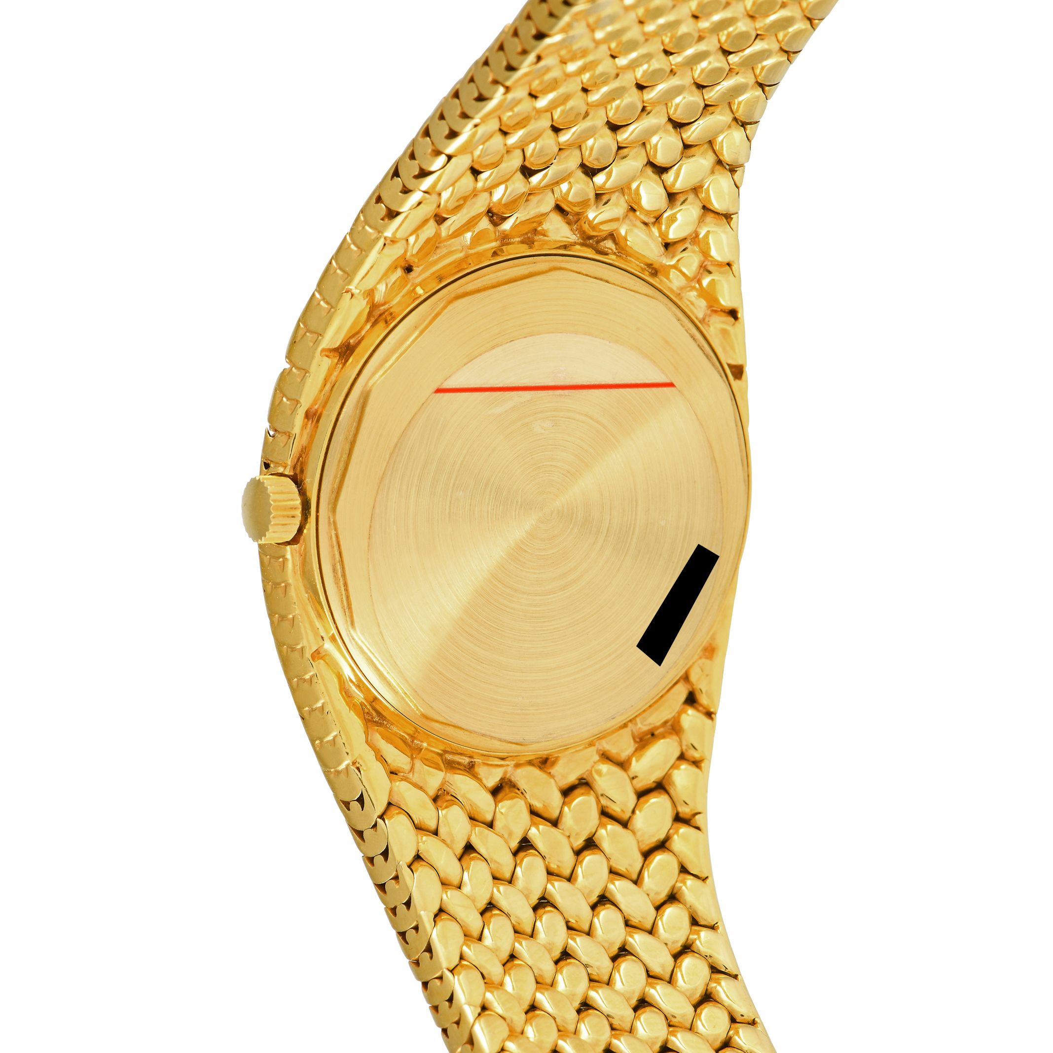Audemars Piguet Cobra Blue Double Diamond Dial 18K Yellow Gold Watch 5403