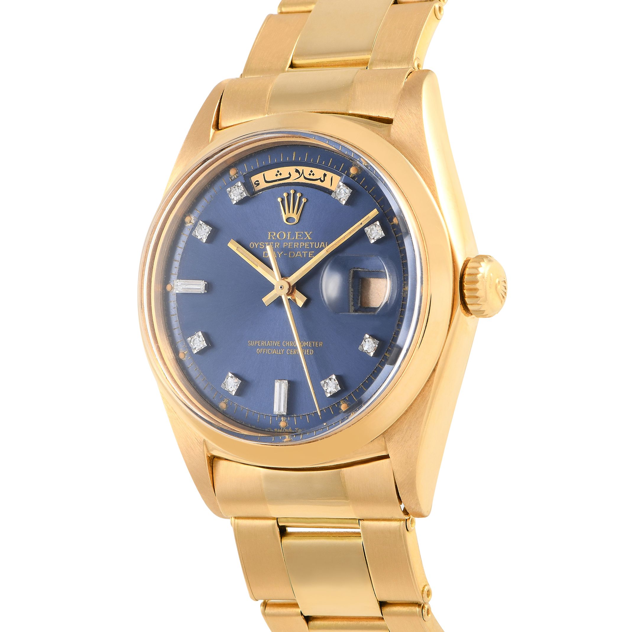 Rolex Day-Date 36 Diamond Arabic Dial Watch 1802/8