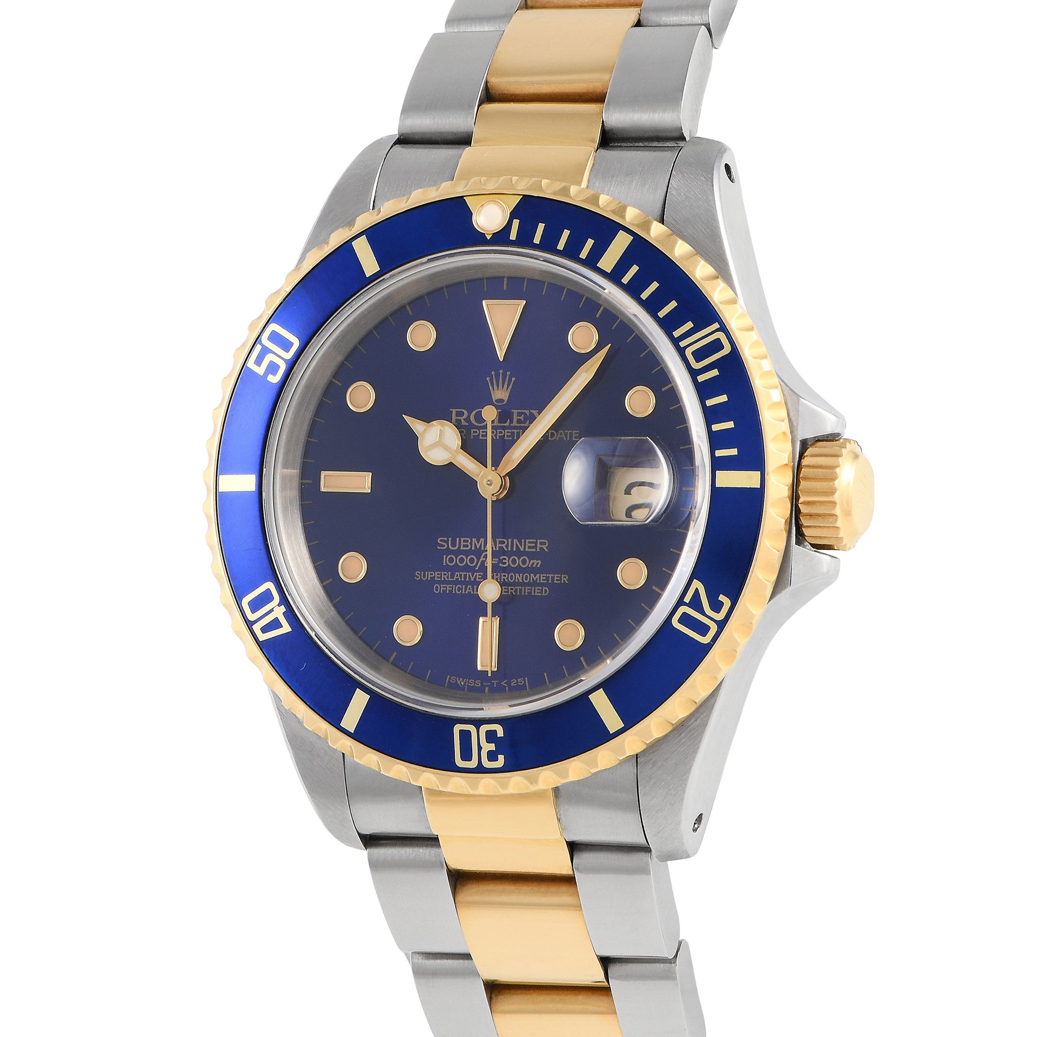 Rolex Submariner Blue Dial Watch 16613