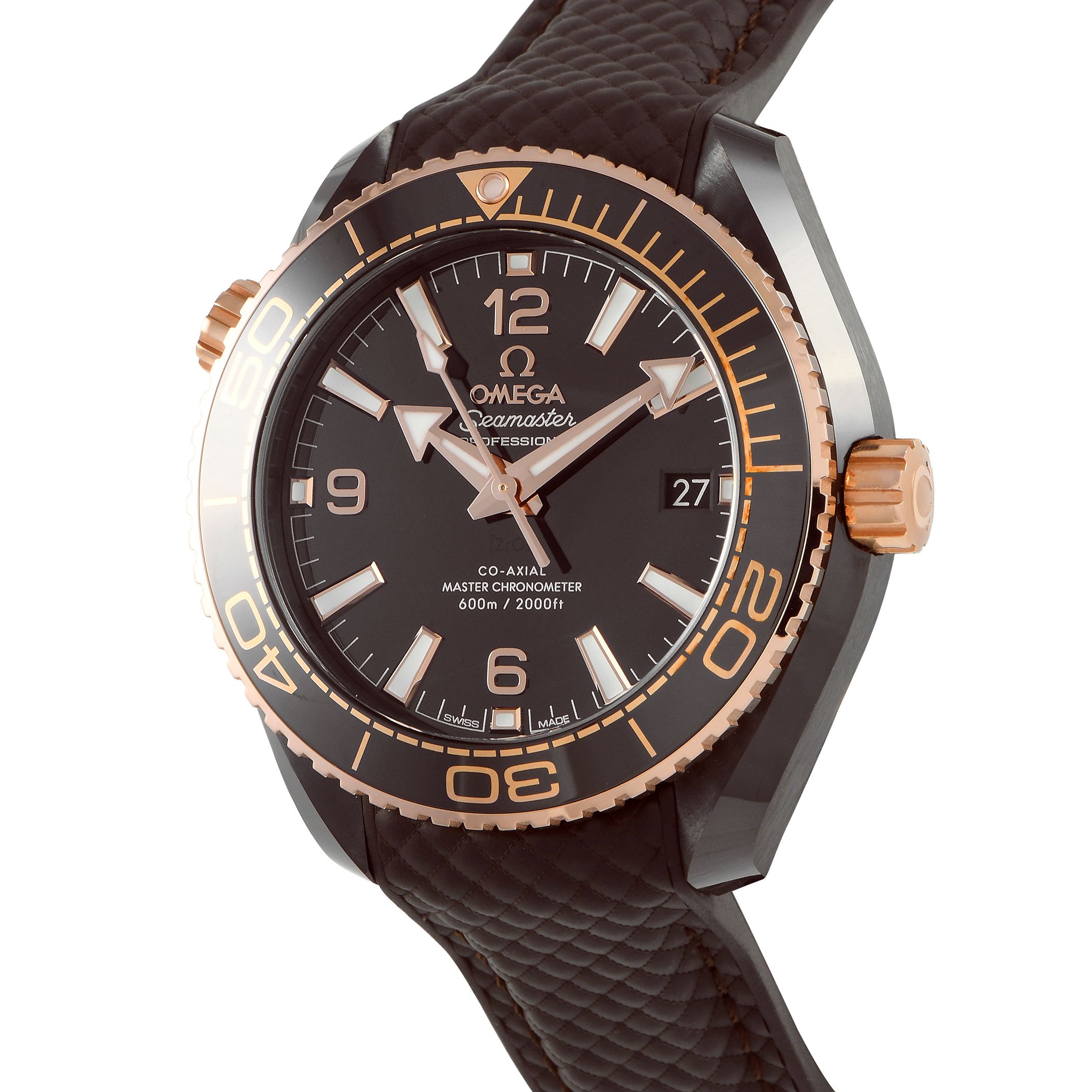 Omega Seamaster Planet Ocean Brown Ceramic Watch 215.62.40.20.13.001
