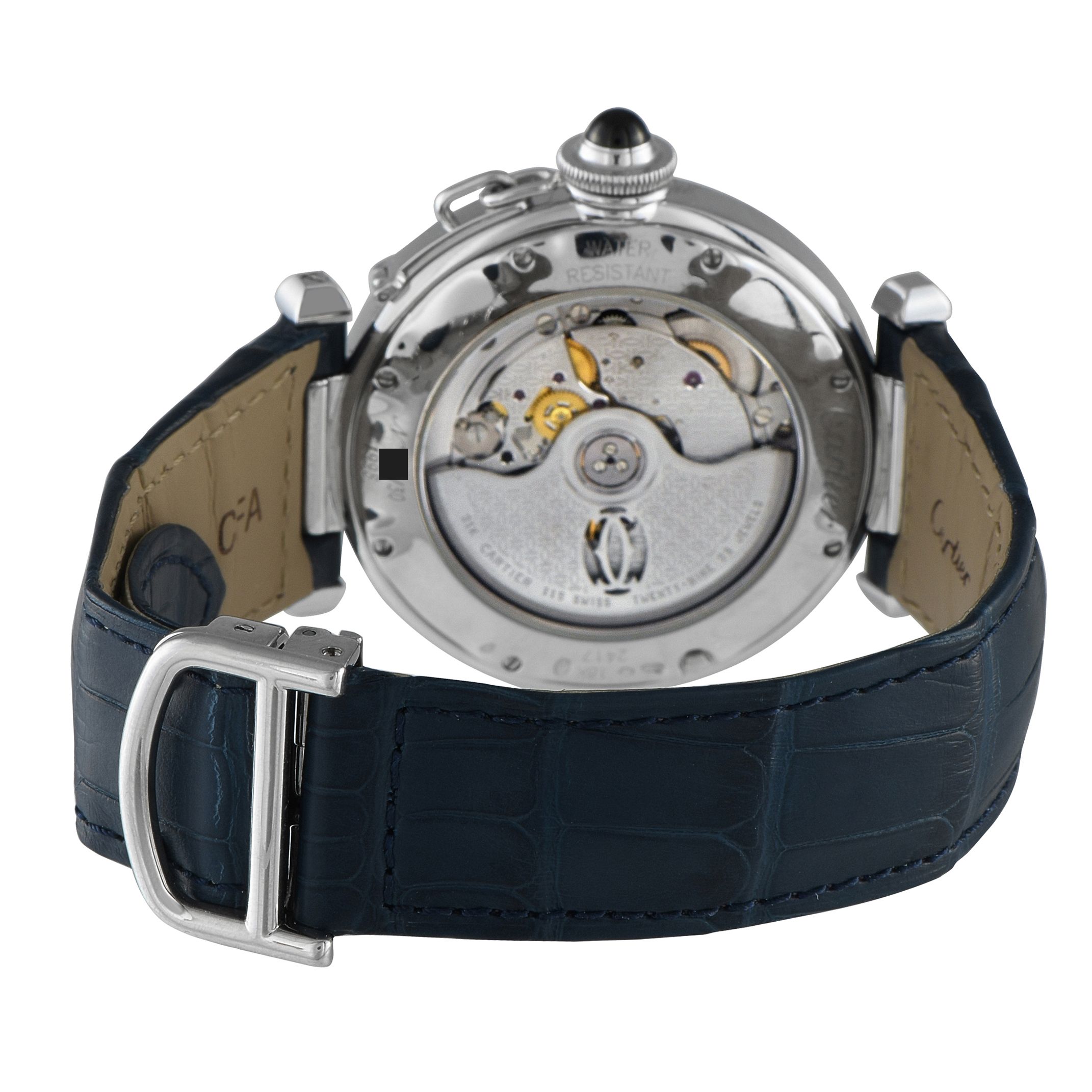 Cartier Pasha Jour et Nuit Heure White Gold Watch 2417