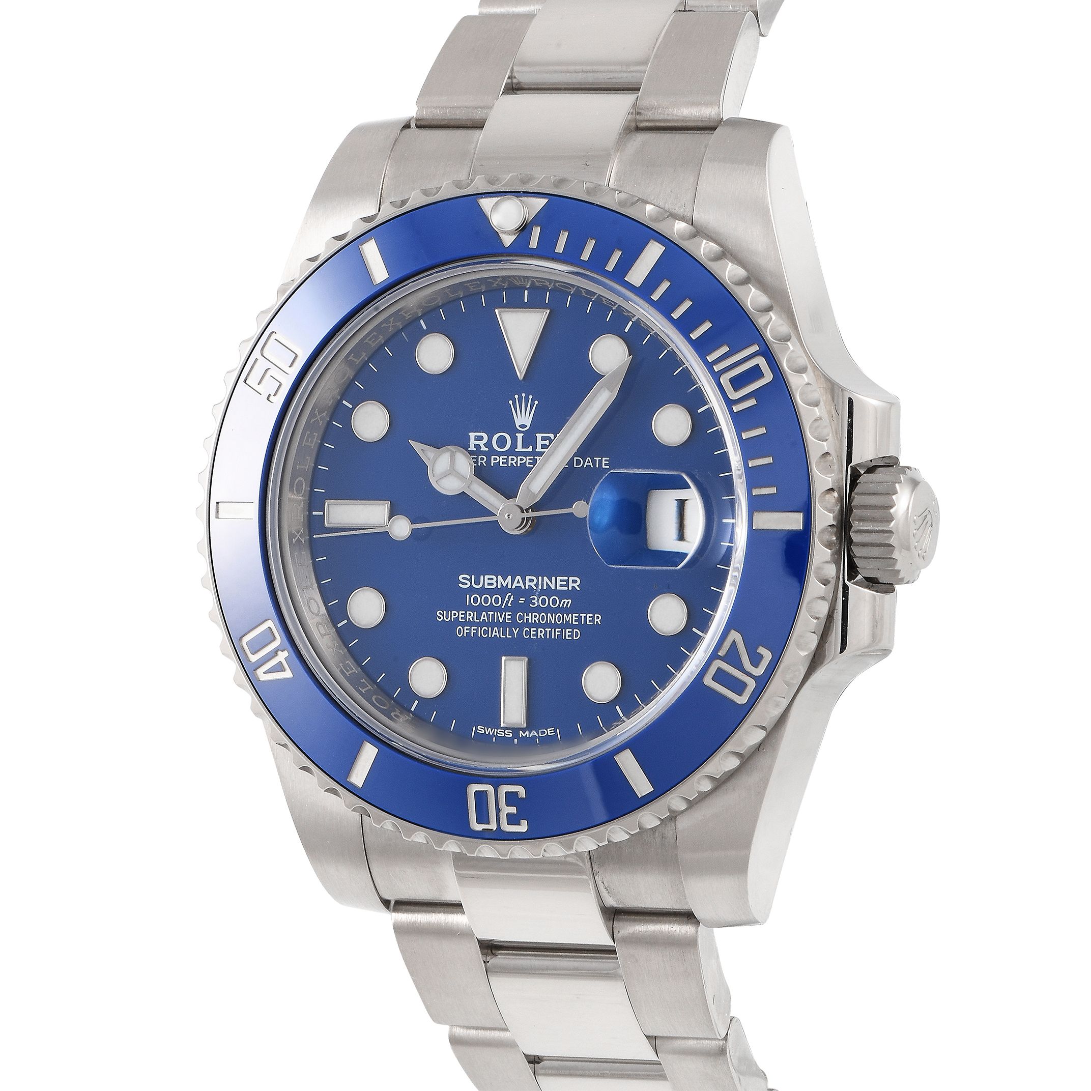 Rolex Submariner Date Blue Dial Watch 116619LB