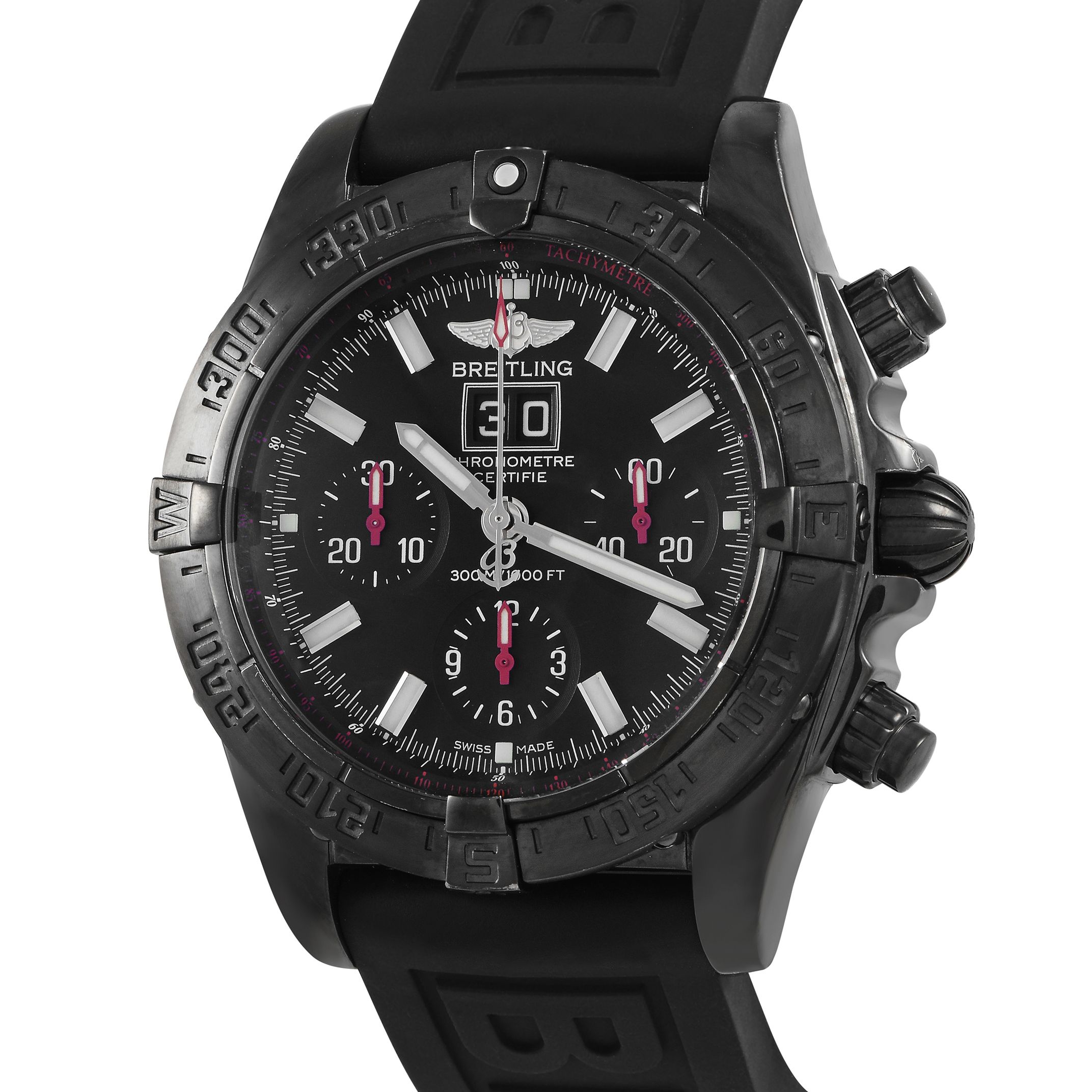 Breitling Chronomat Blackbird Blacksteel Watch M44359