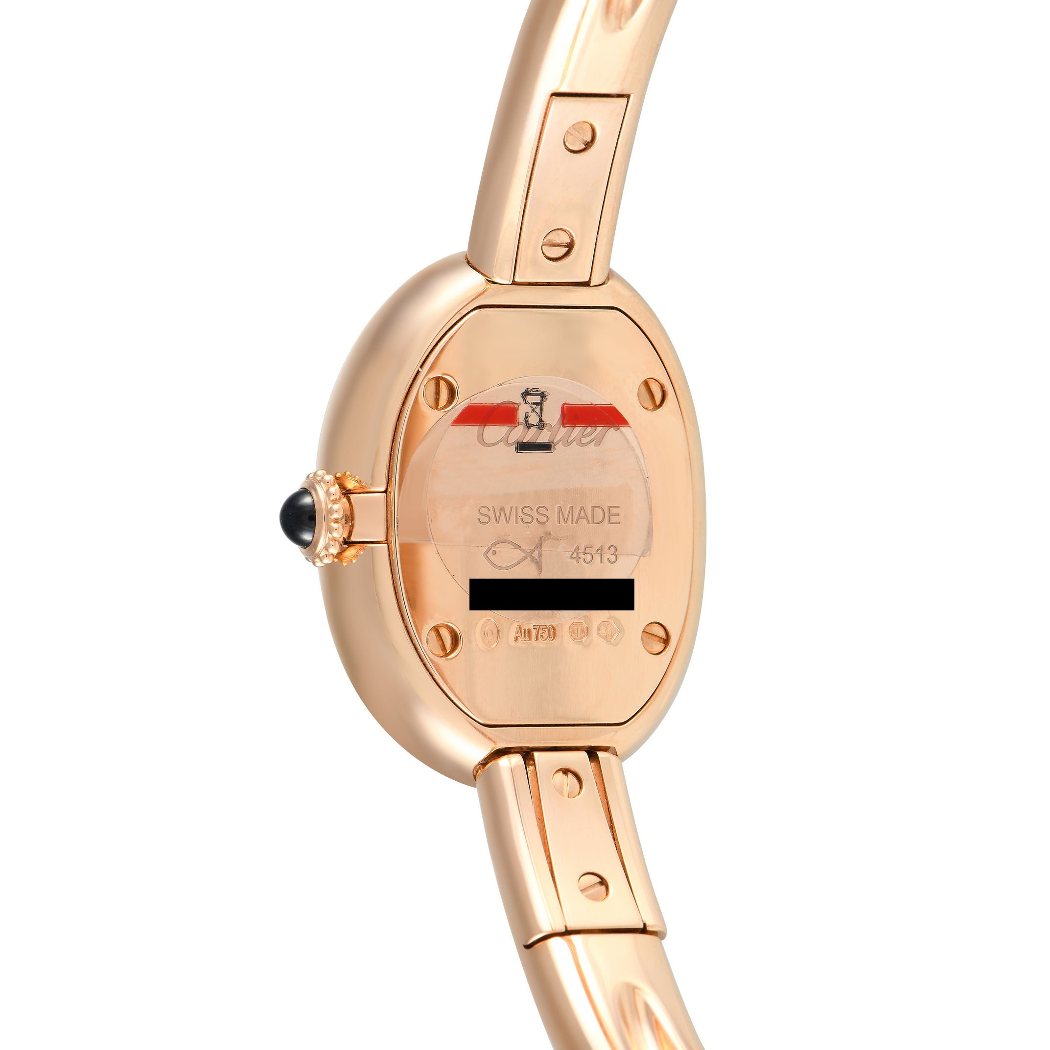 Cartier Baignoire 18K Rose Gold Ladies Watch WGBA0020