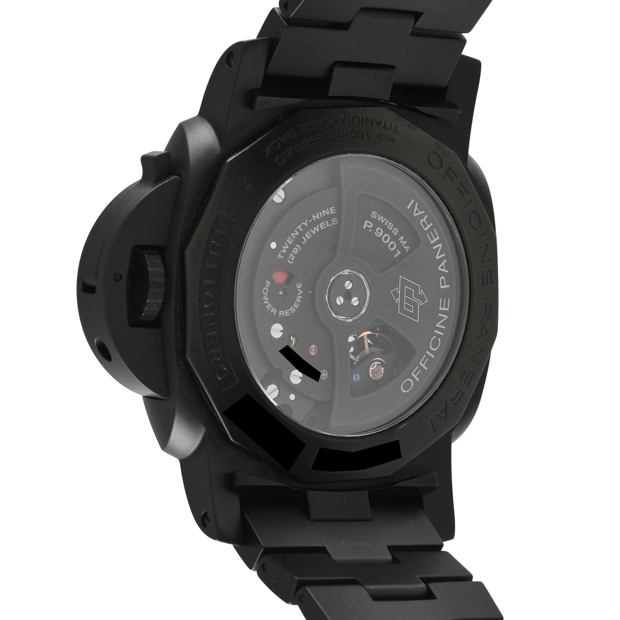 Officine Panerai Luminor 1950 Tuttonero 3 Days GMT Ceramic Watch PAM00438