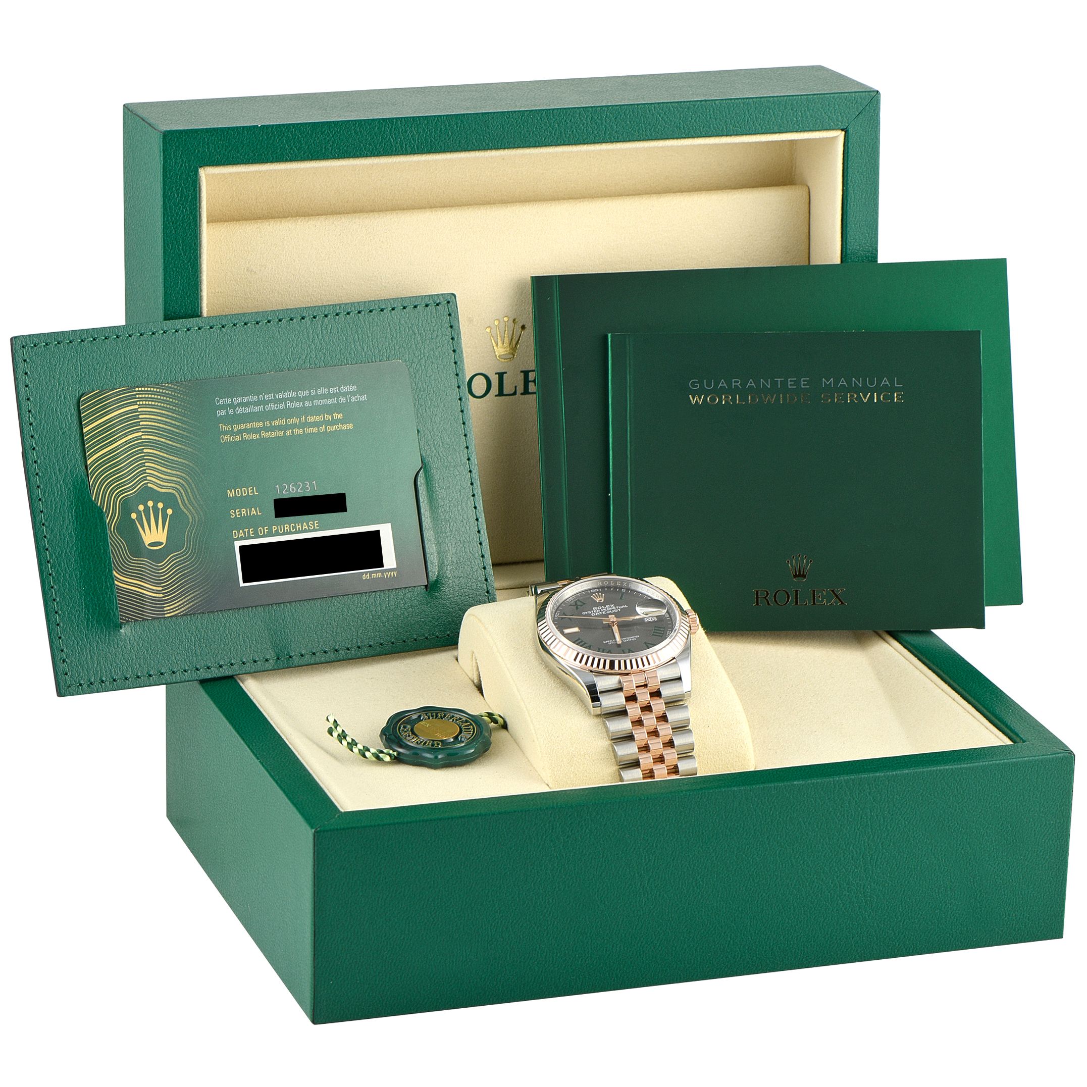 Rolex Datejust 36 Wimbledon Dial Two-Tone Jubilee Watch 126231