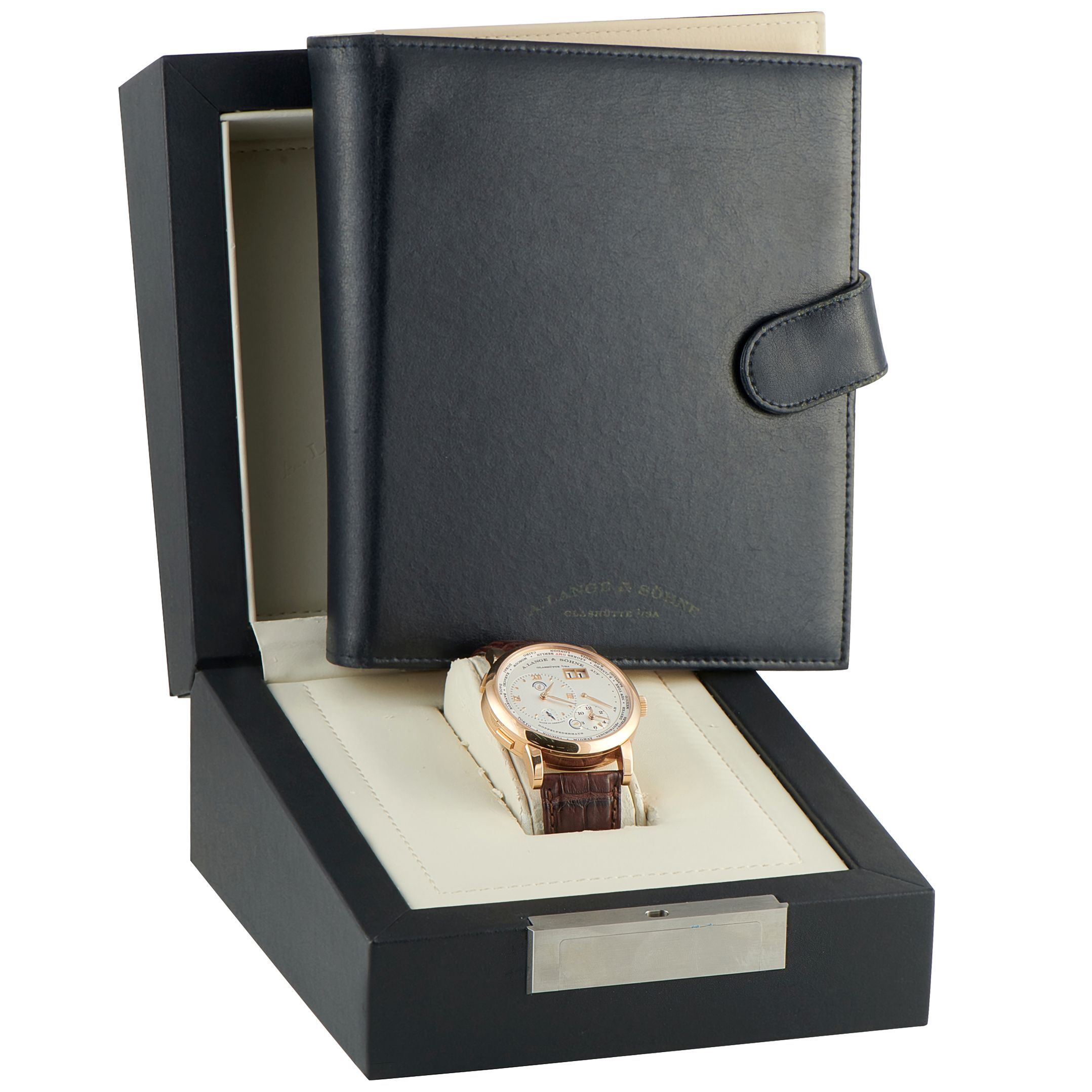 A. Lange & Sohne Lange 1 Time Zone Pink Gold Watch 116.032