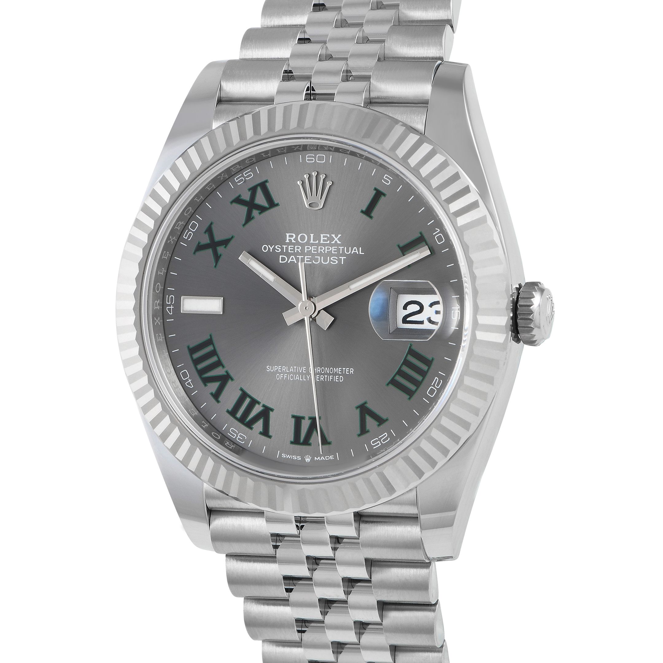 Rolex Datejust 41 Slate Roman Dial Watch 126334