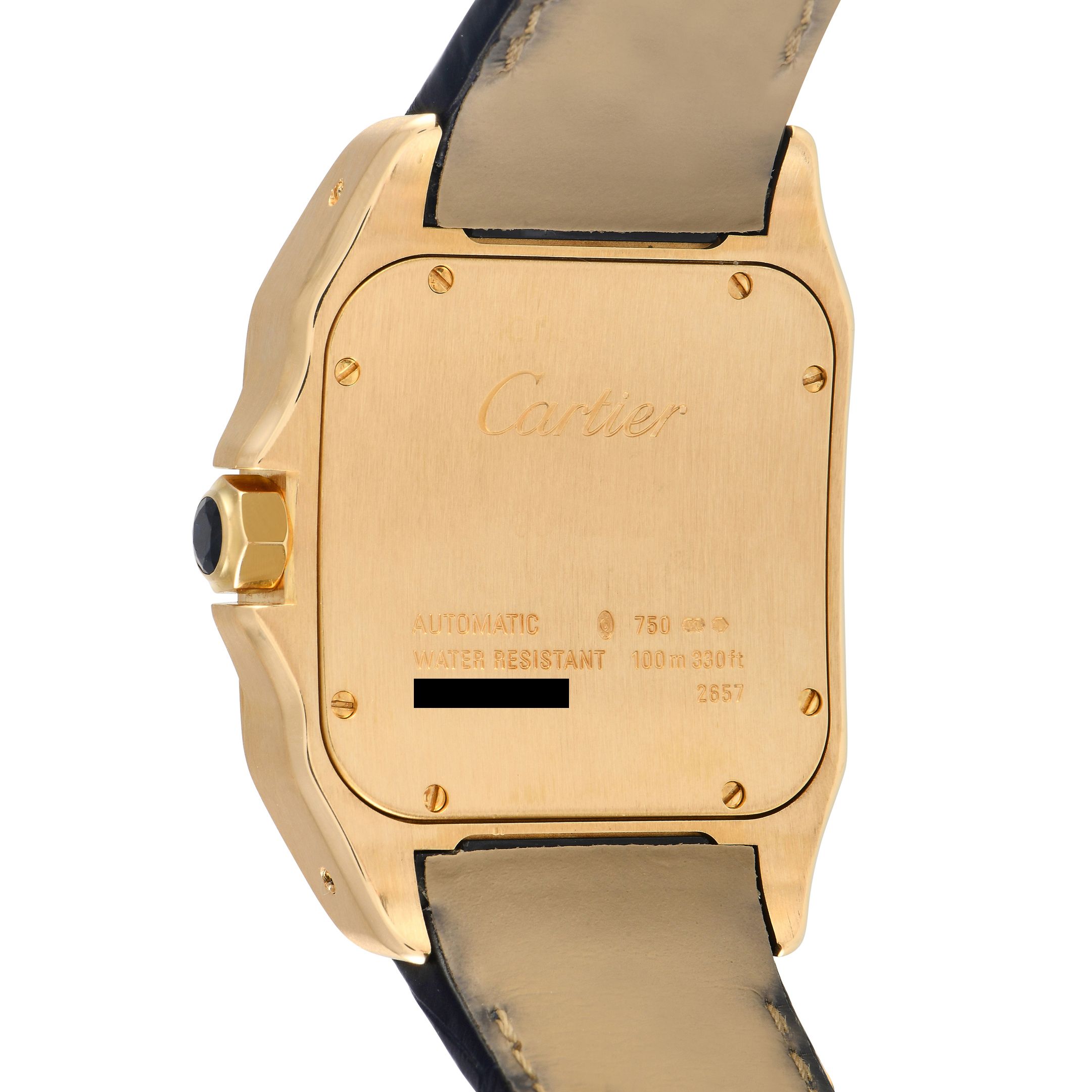 Cartier Santos 100 XL 18K Yellow Gold Watch 2657
